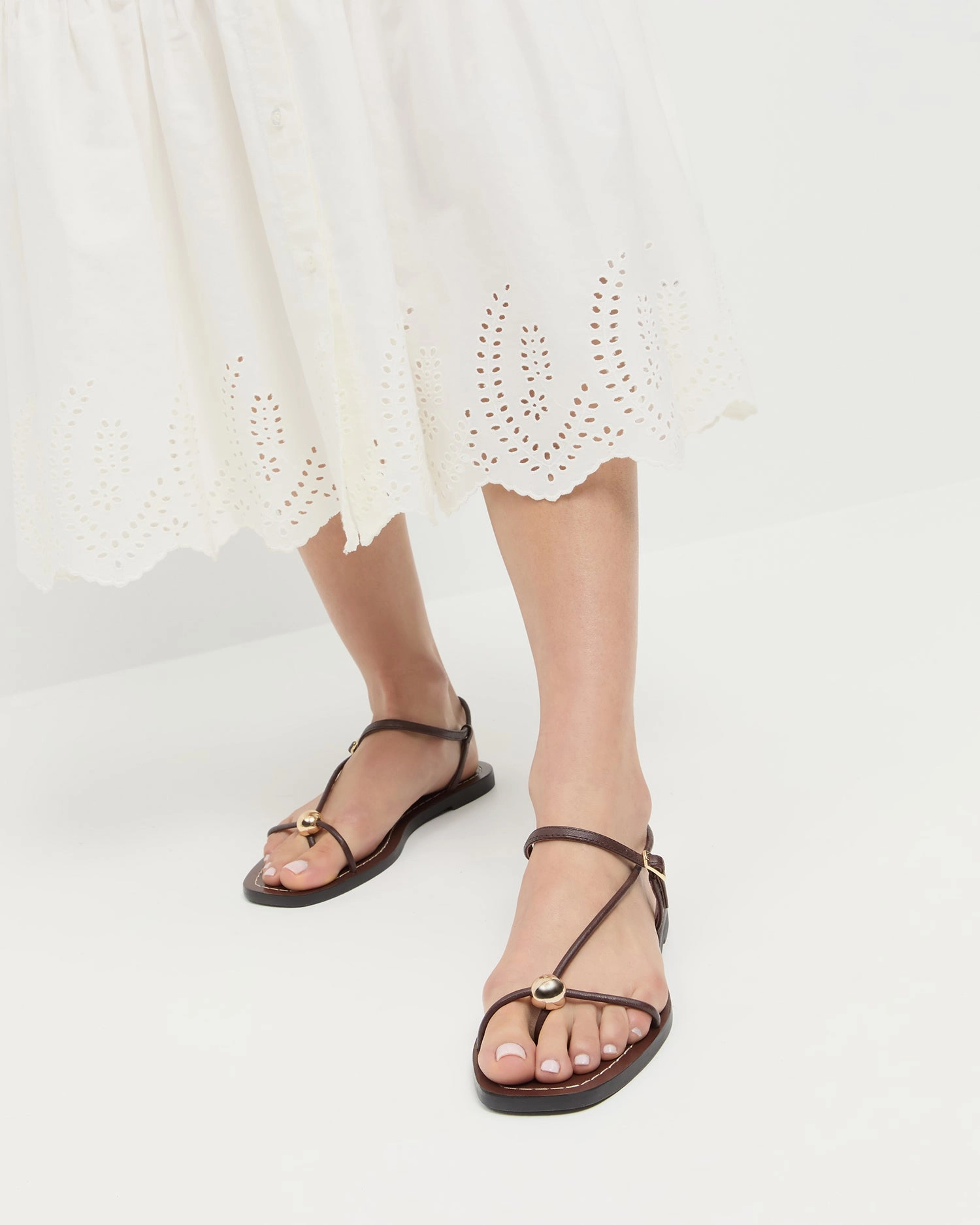 Lara Espresso Leather Sandal