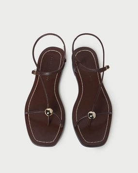 Lara Espresso Leather Sandal