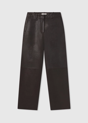 Leather Cigar Trouser - Chocolate