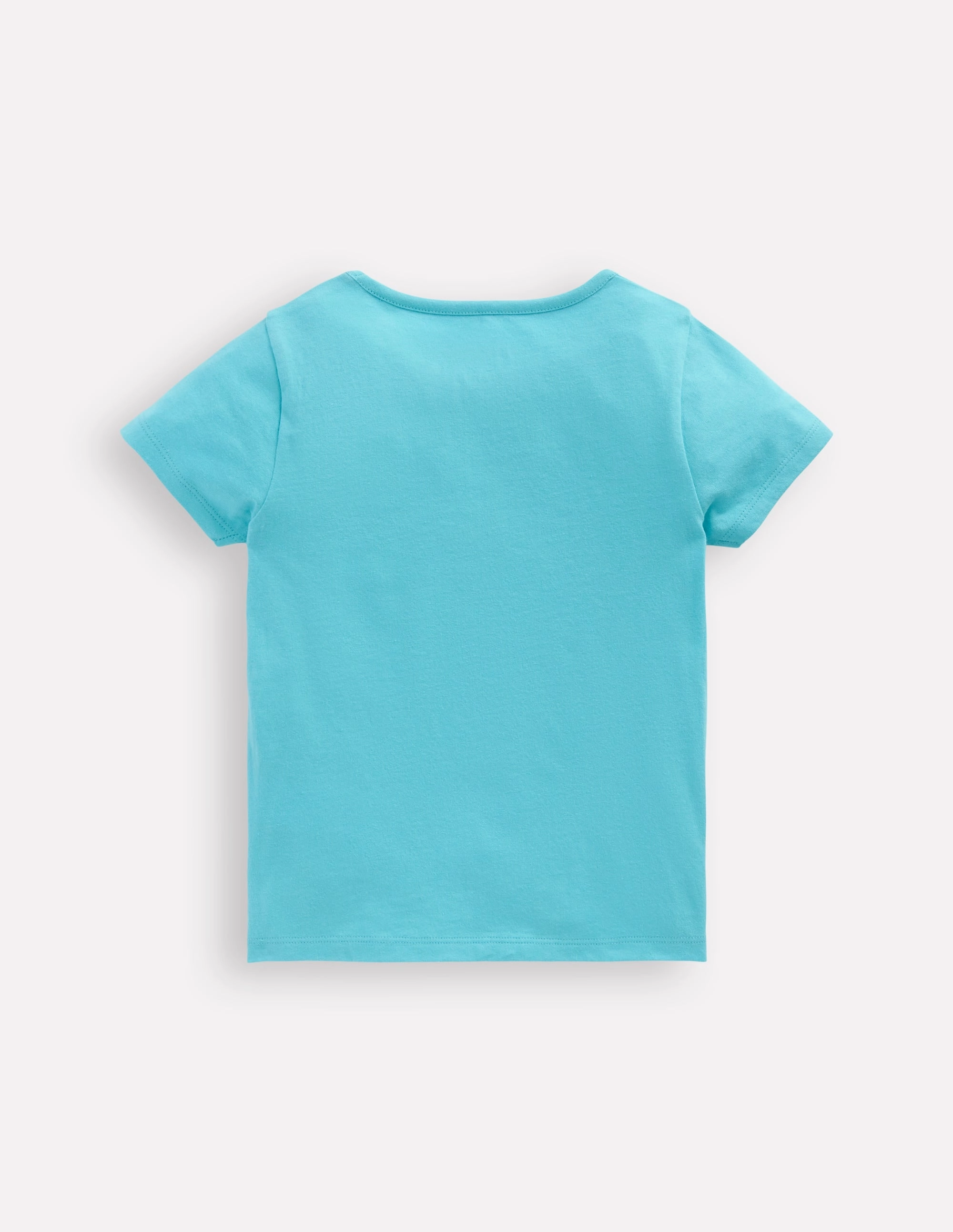 Lift The Flap Short Sleeve Top-Aquamarine Blue Mermaid