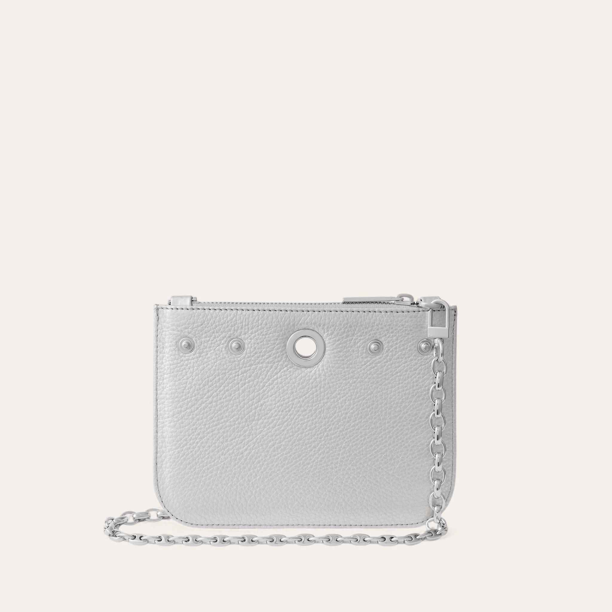 Lily | Soft Metallic Silver with Silver hardware