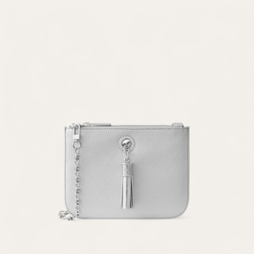 Lily | Soft Metallic Silver with Silver hardware