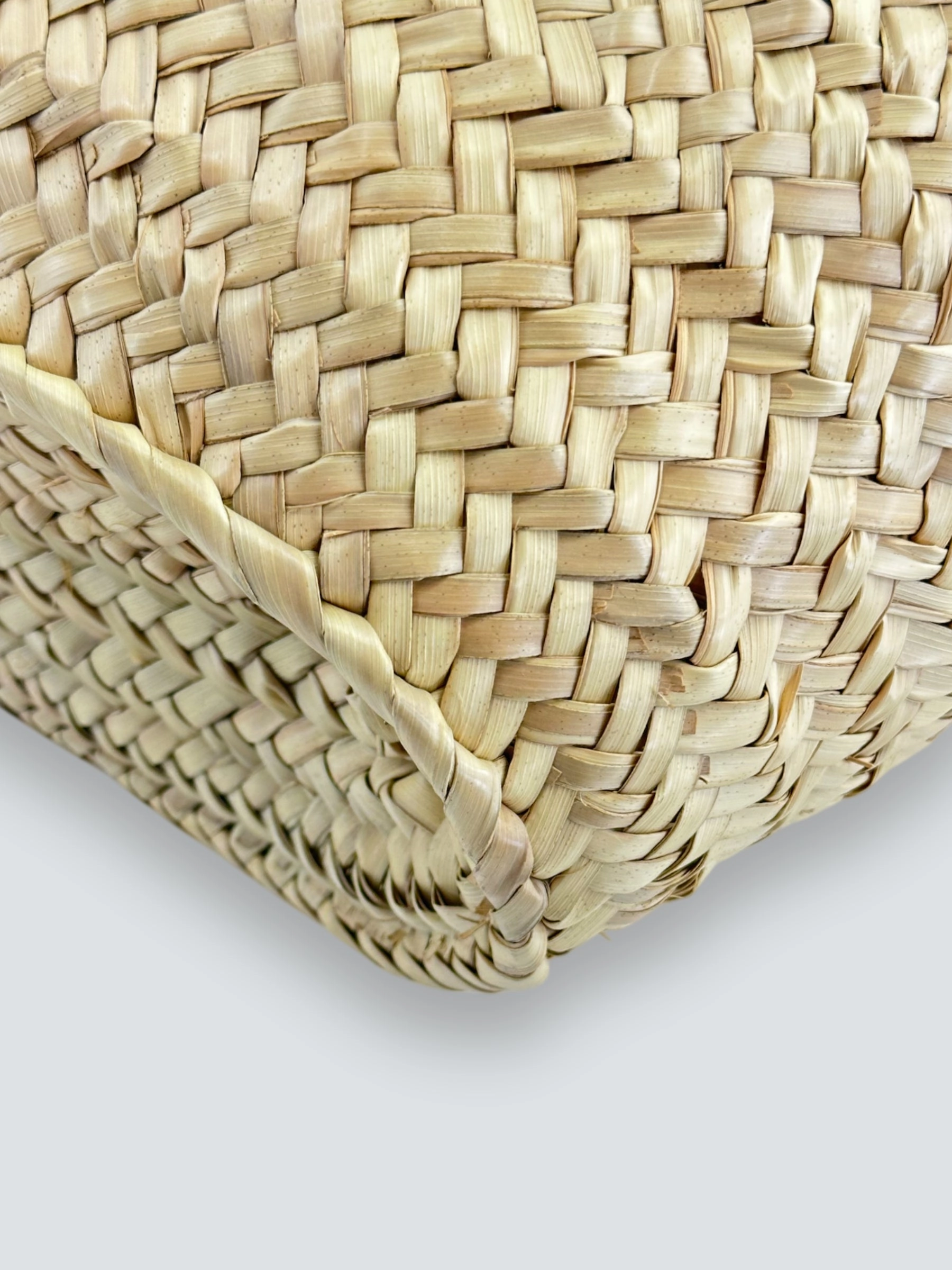 Loewe Straw & Brown Leather Basket Tote