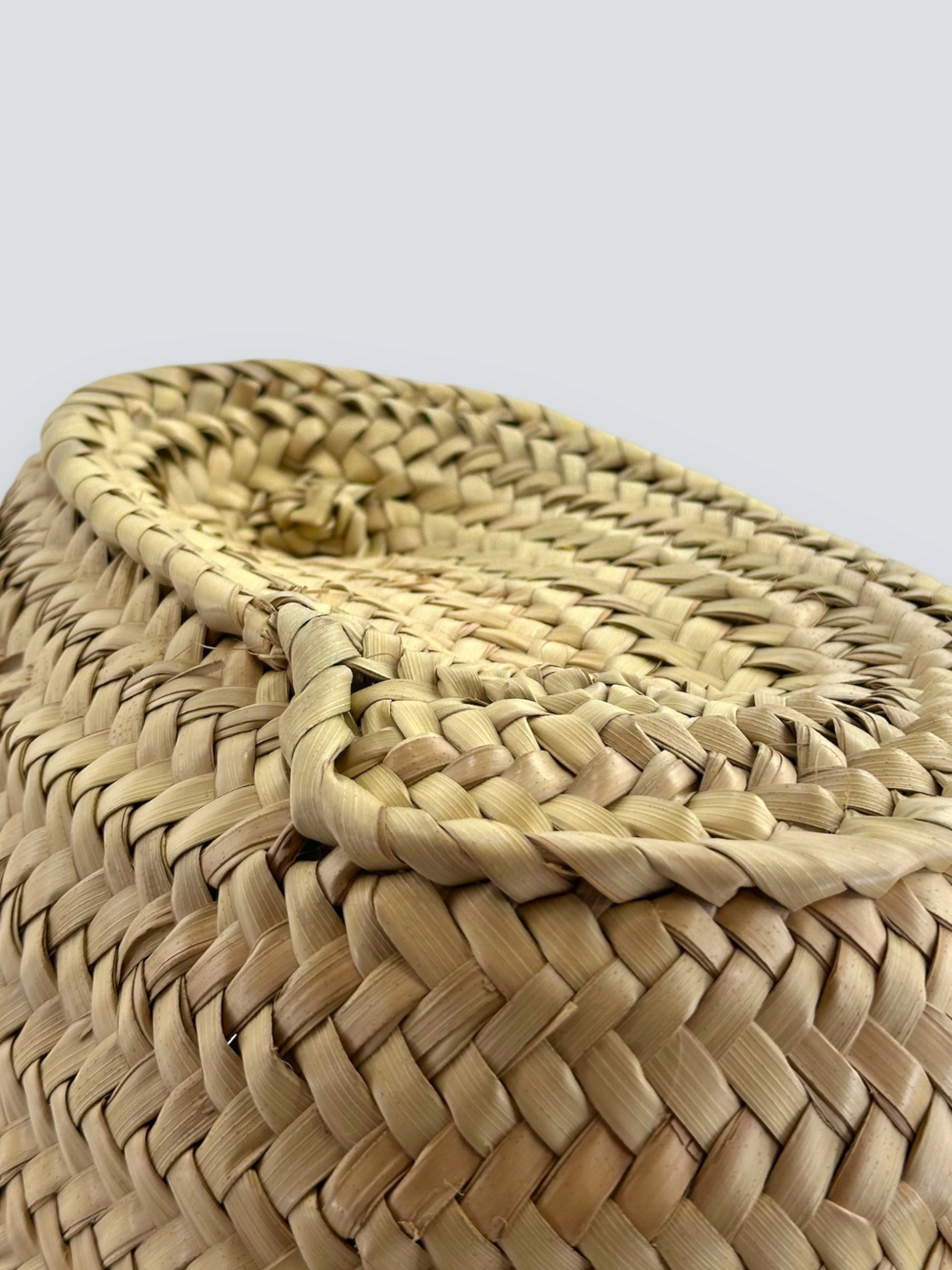 Loewe Straw & Brown Leather Basket Tote
