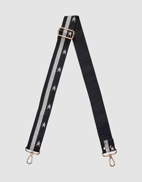 Louenhide Munroe Black Silver Star Guitar Strap