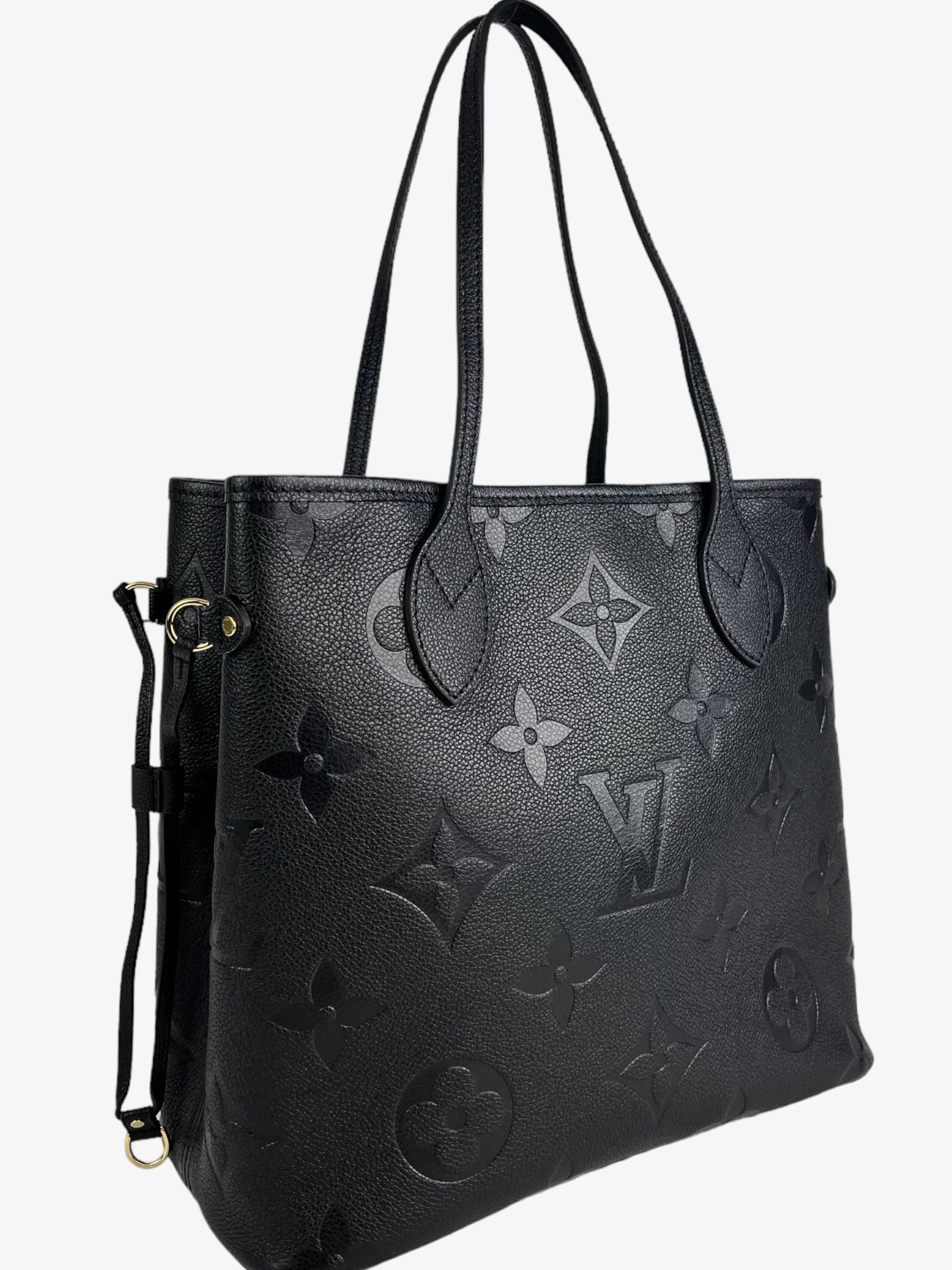 Louis Vuitton Black Empreinte Leather Neverfull MM
