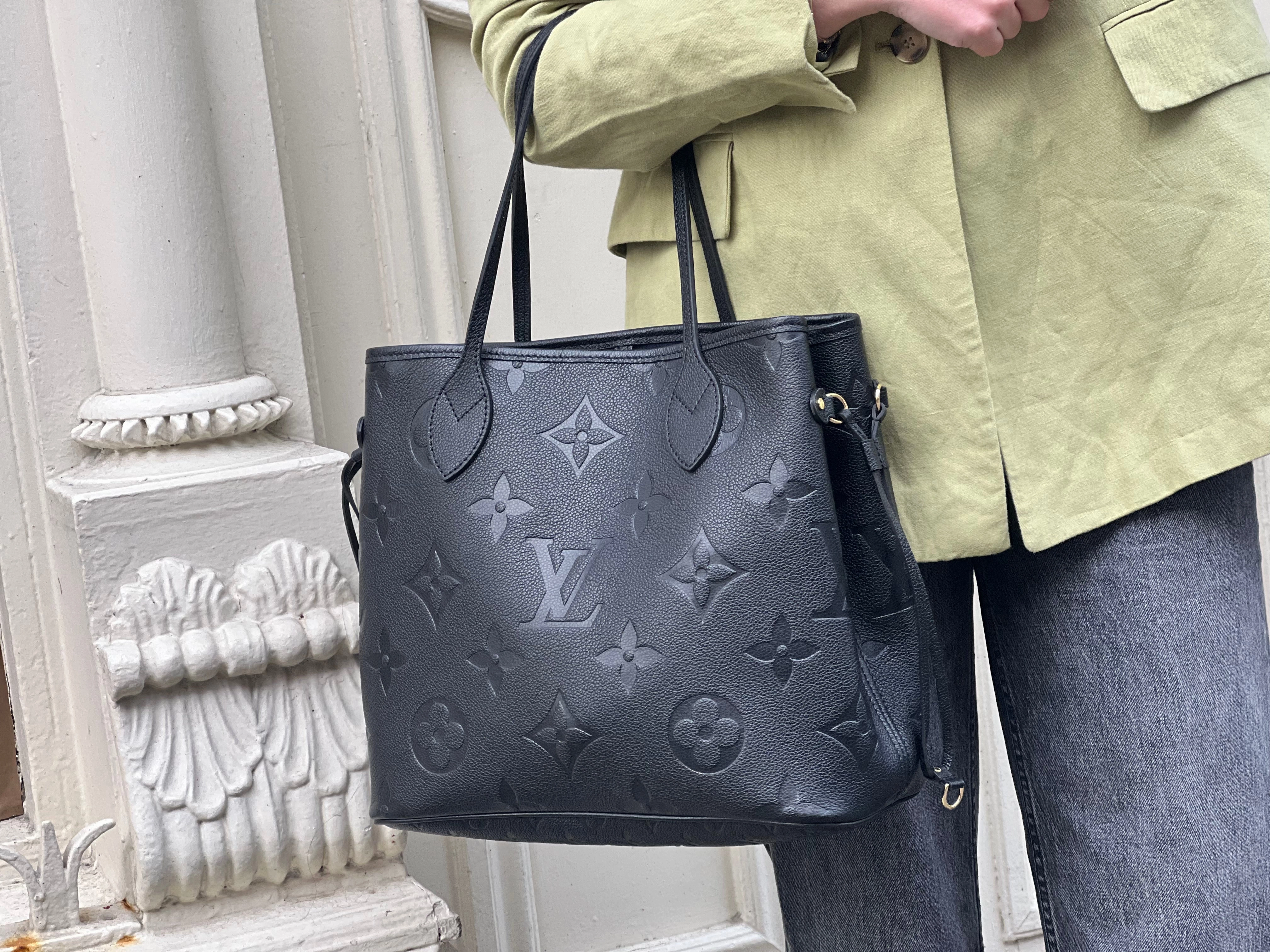 Louis Vuitton Black Empreinte Leather Neverfull MM