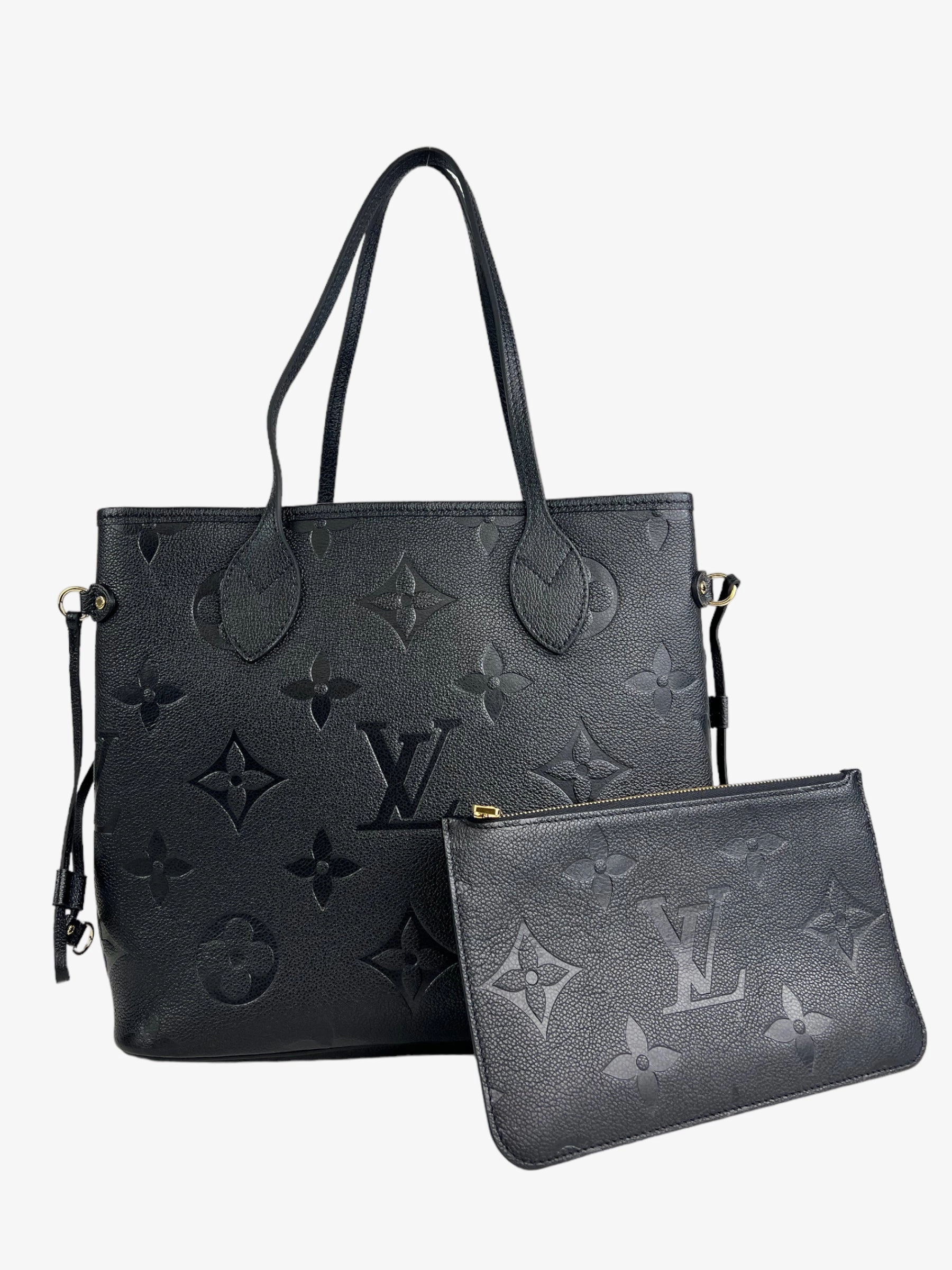 Louis Vuitton Black Empreinte Leather Neverfull MM