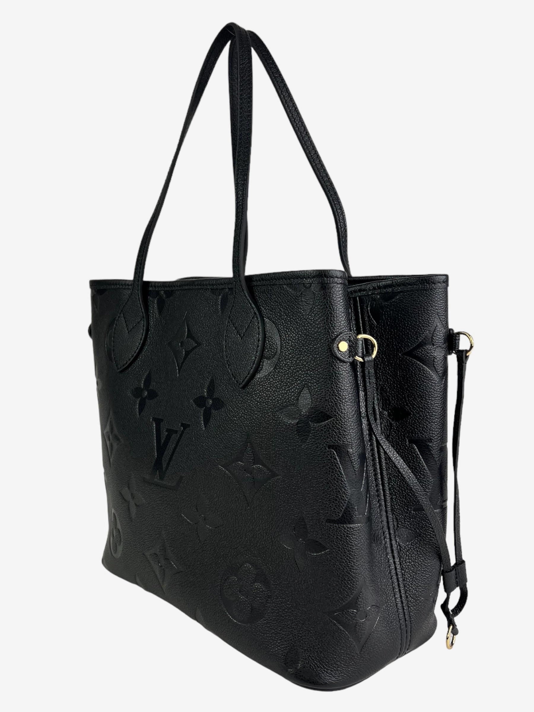 Louis Vuitton Black Empreinte Leather Neverfull MM