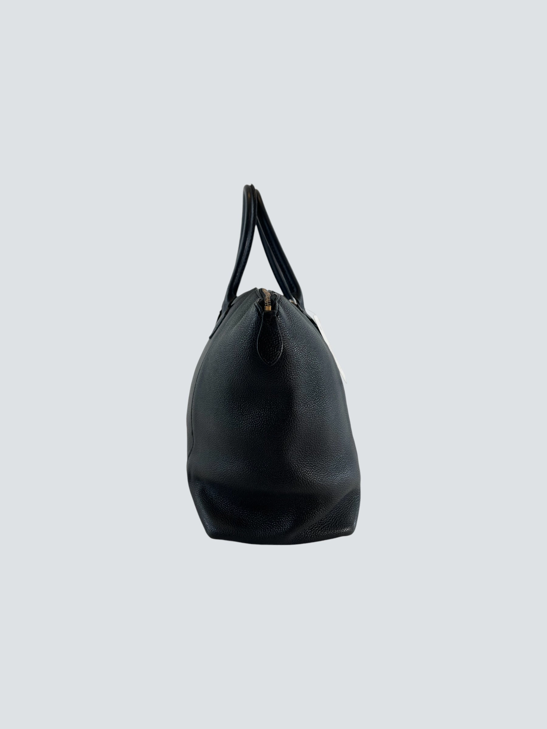 Louis Vuitton Black Leather Lockit Tote Handbag