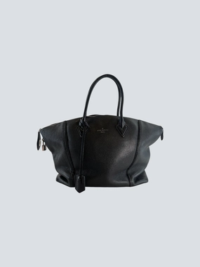 Louis Vuitton Black Leather Lockit Tote Handbag