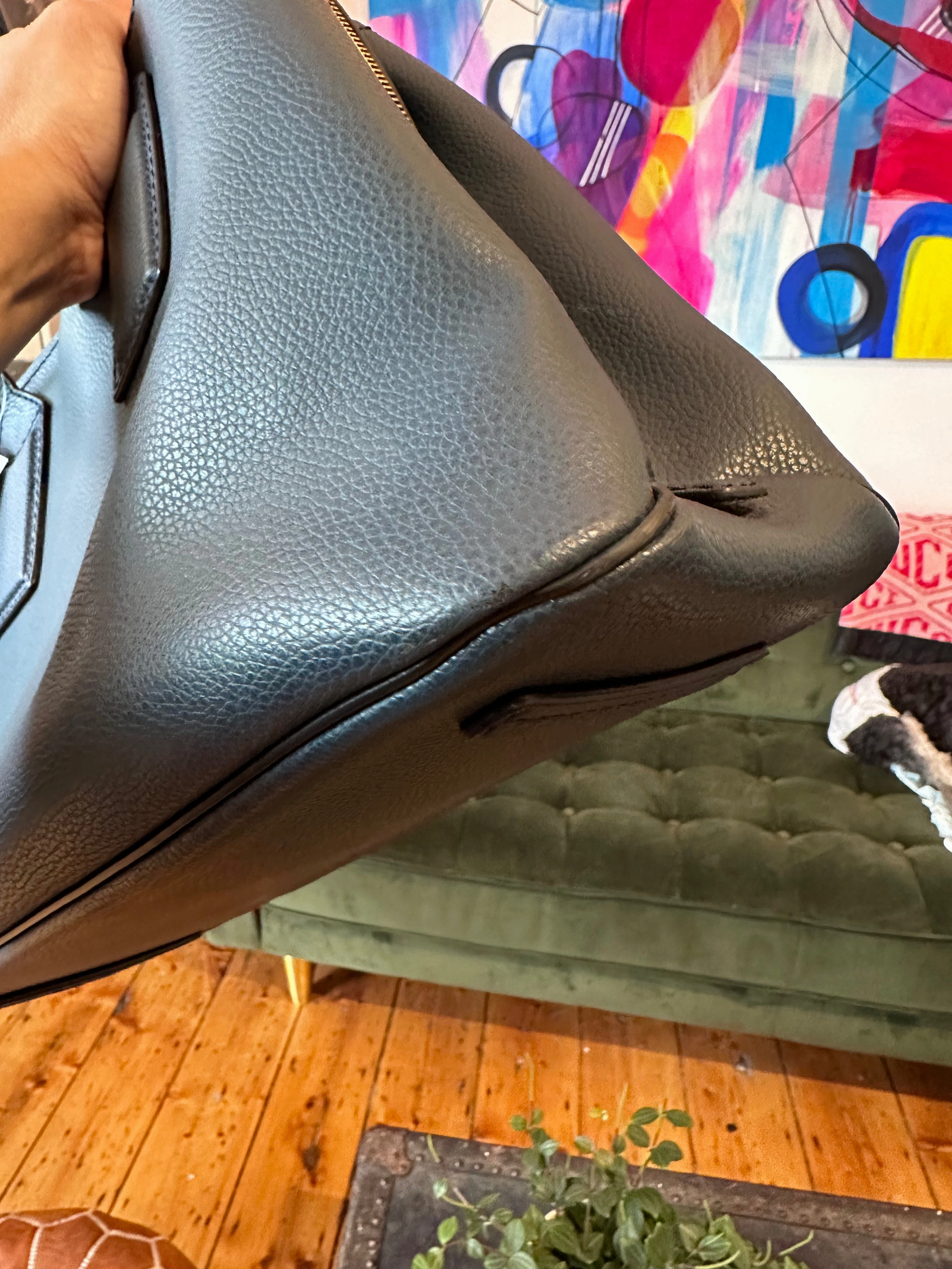 Marc Jacobs Teal Blue Leather The Editor Tote