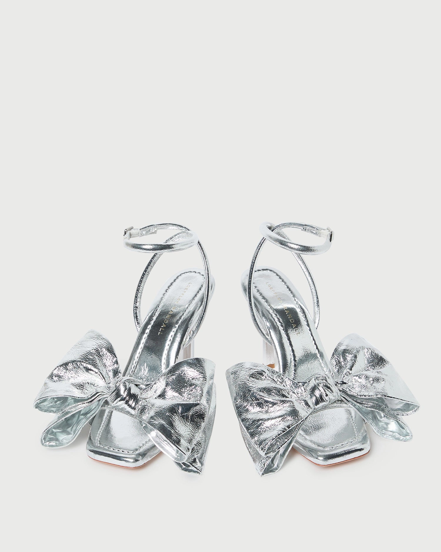 Marlena Silver Leather Bow Sandal