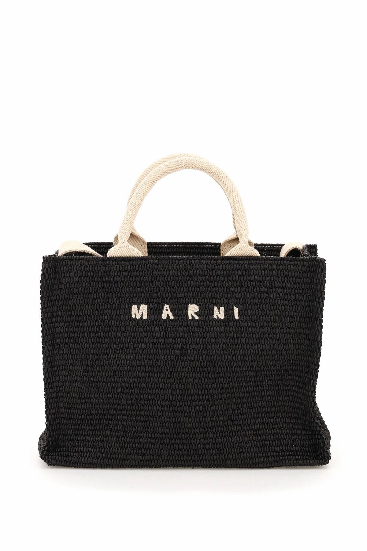 Marni Logo Embroidered Strapped Tote Bag