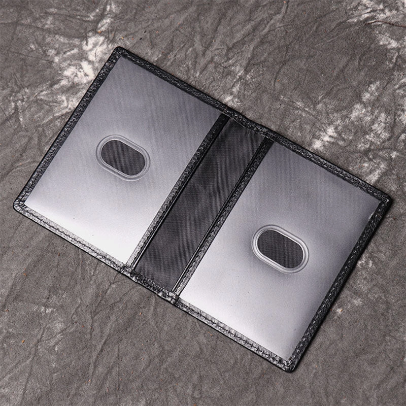 Men Genuine Leather Cowhide Multi-slot Card Case License Pocket Card Holder Wallet