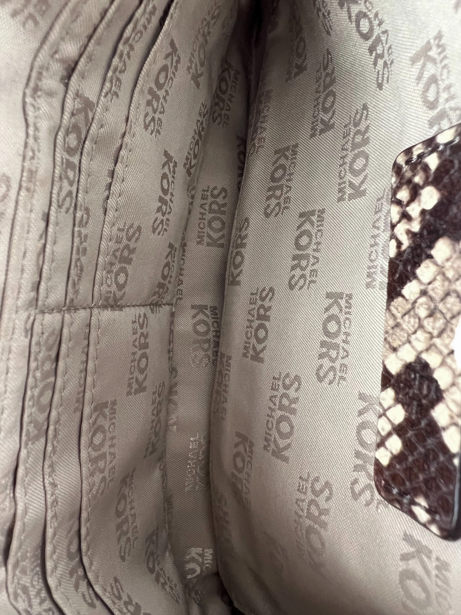 Michael Kors Snakeskin Leather Clutch