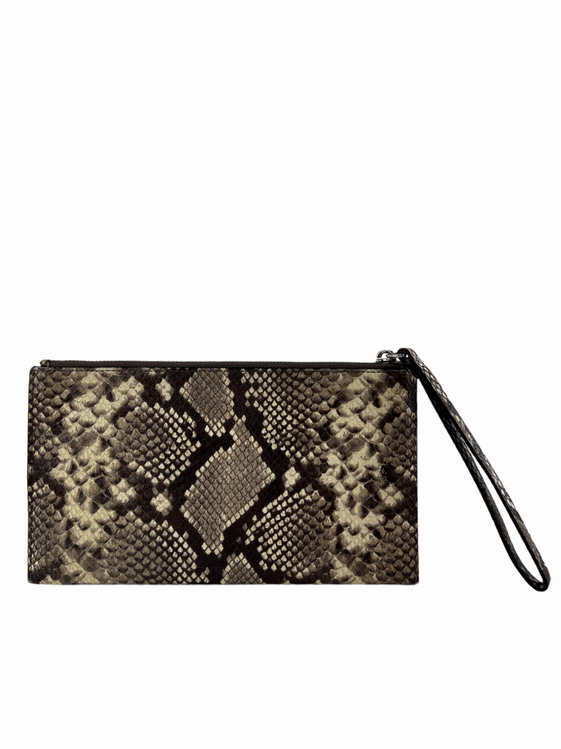 Michael Kors Snakeskin Leather Clutch