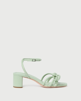 Mikel Mint Bow Mid-Heel Sandal