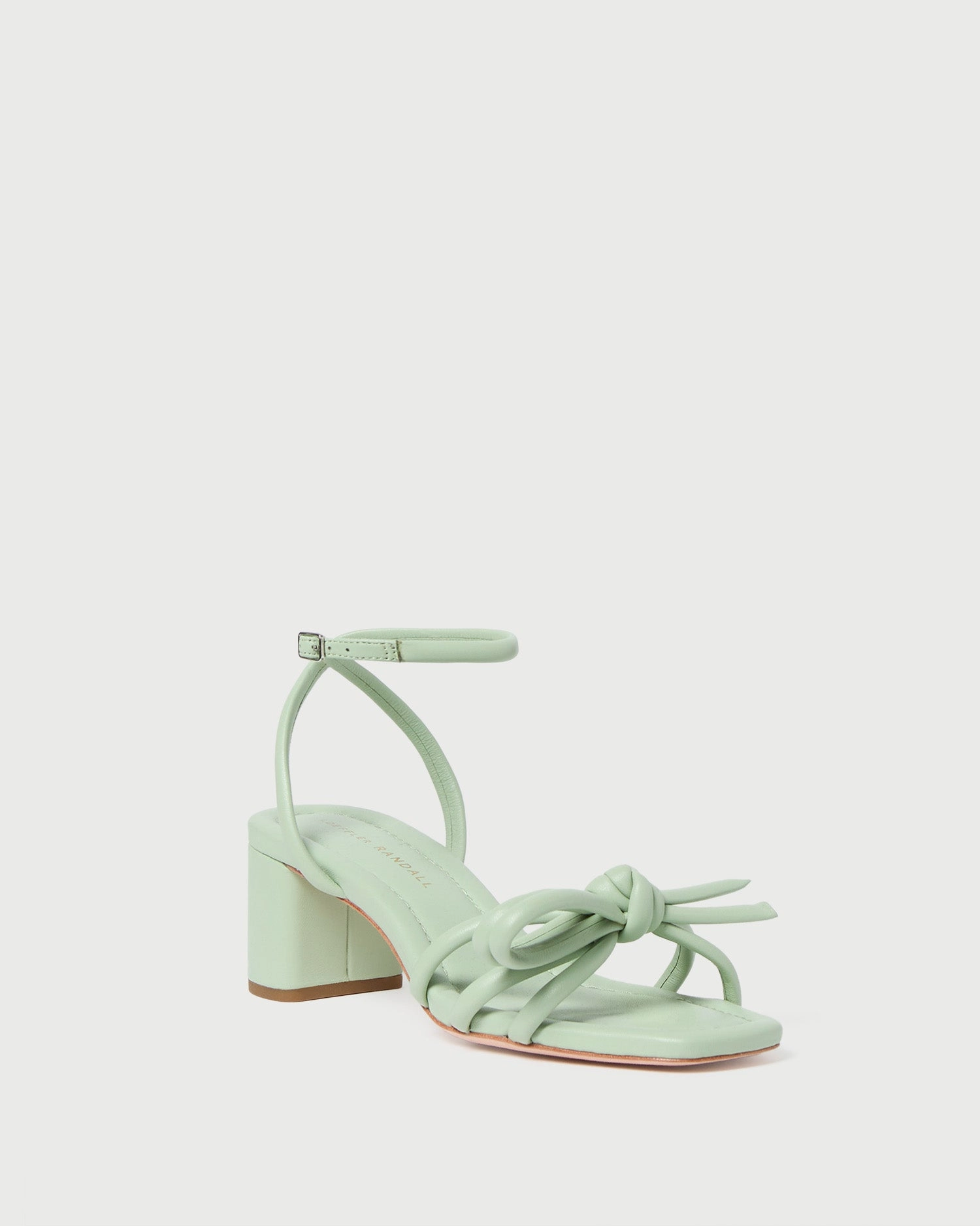 Mikel Mint Bow Mid-Heel Sandal