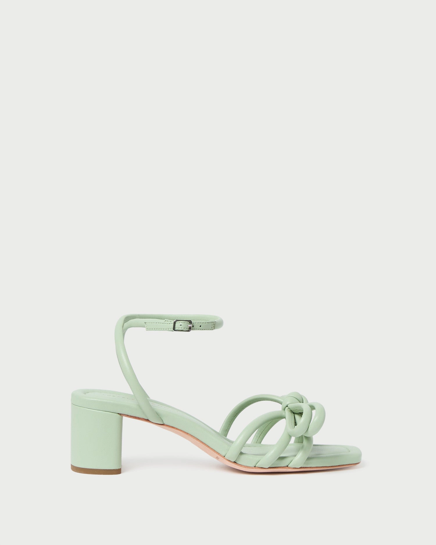 Mikel Mint Bow Mid-Heel Sandal