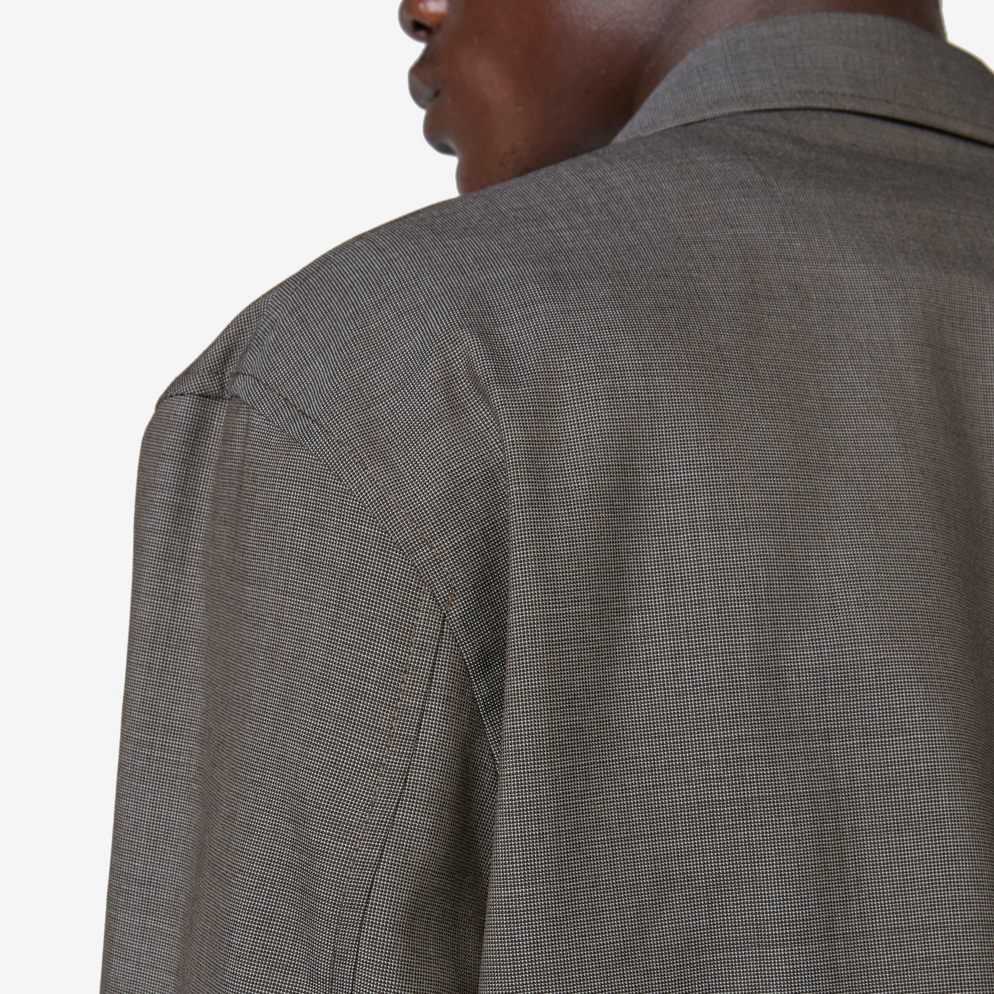 Mini Jacket Grey Atom Check Wool