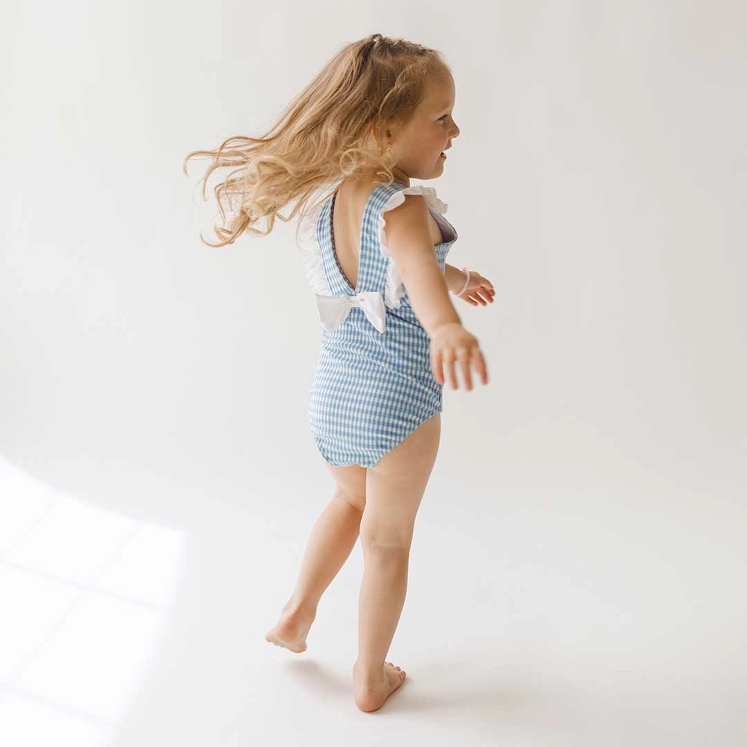 Mini Ruffle One-Piece, Bluebell