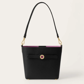 Mini S Handbag | Black with Gold hardware