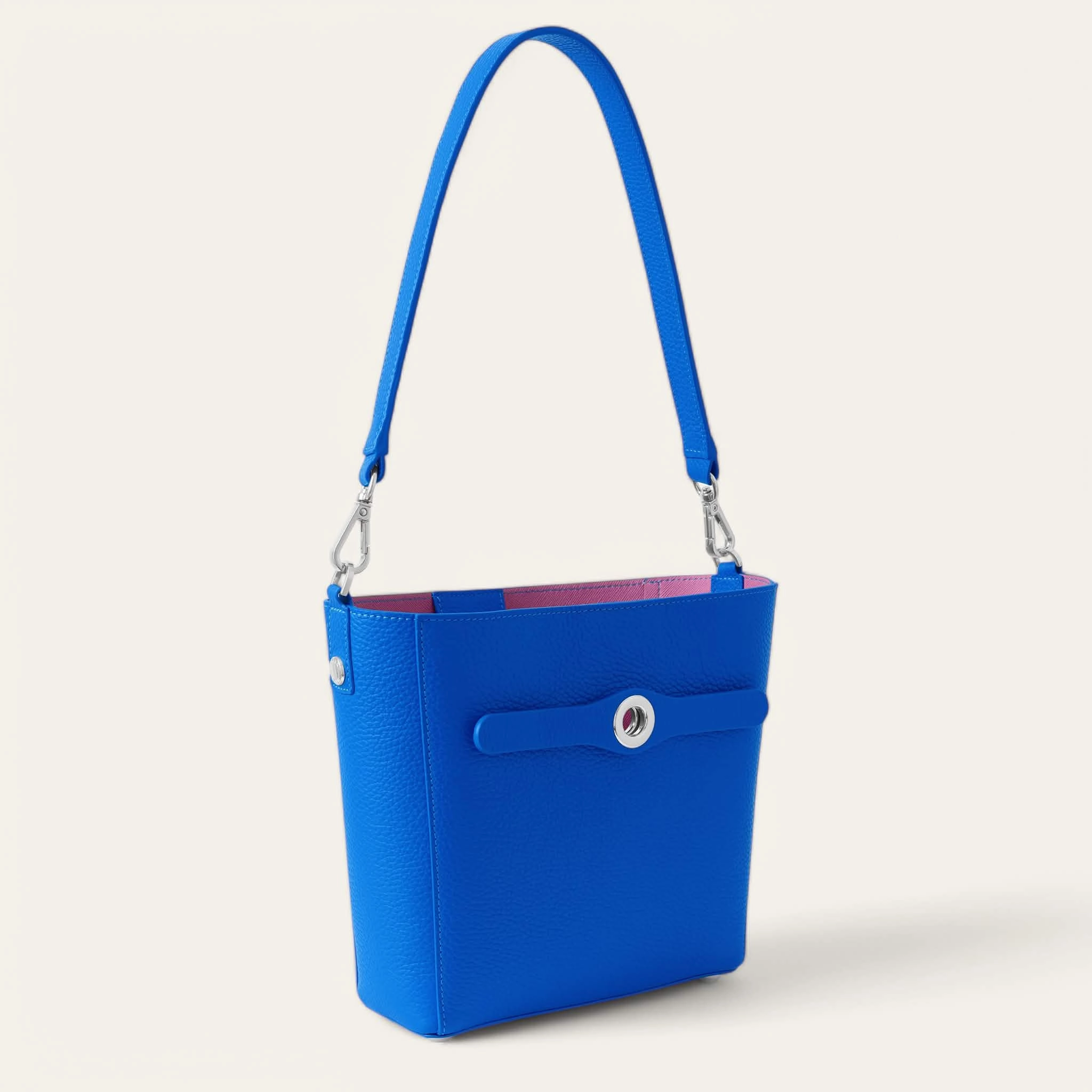 Mini S Handbag | Sapphire with Silver hardware