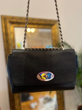 Mulberry Black Leather Lily Crossbody