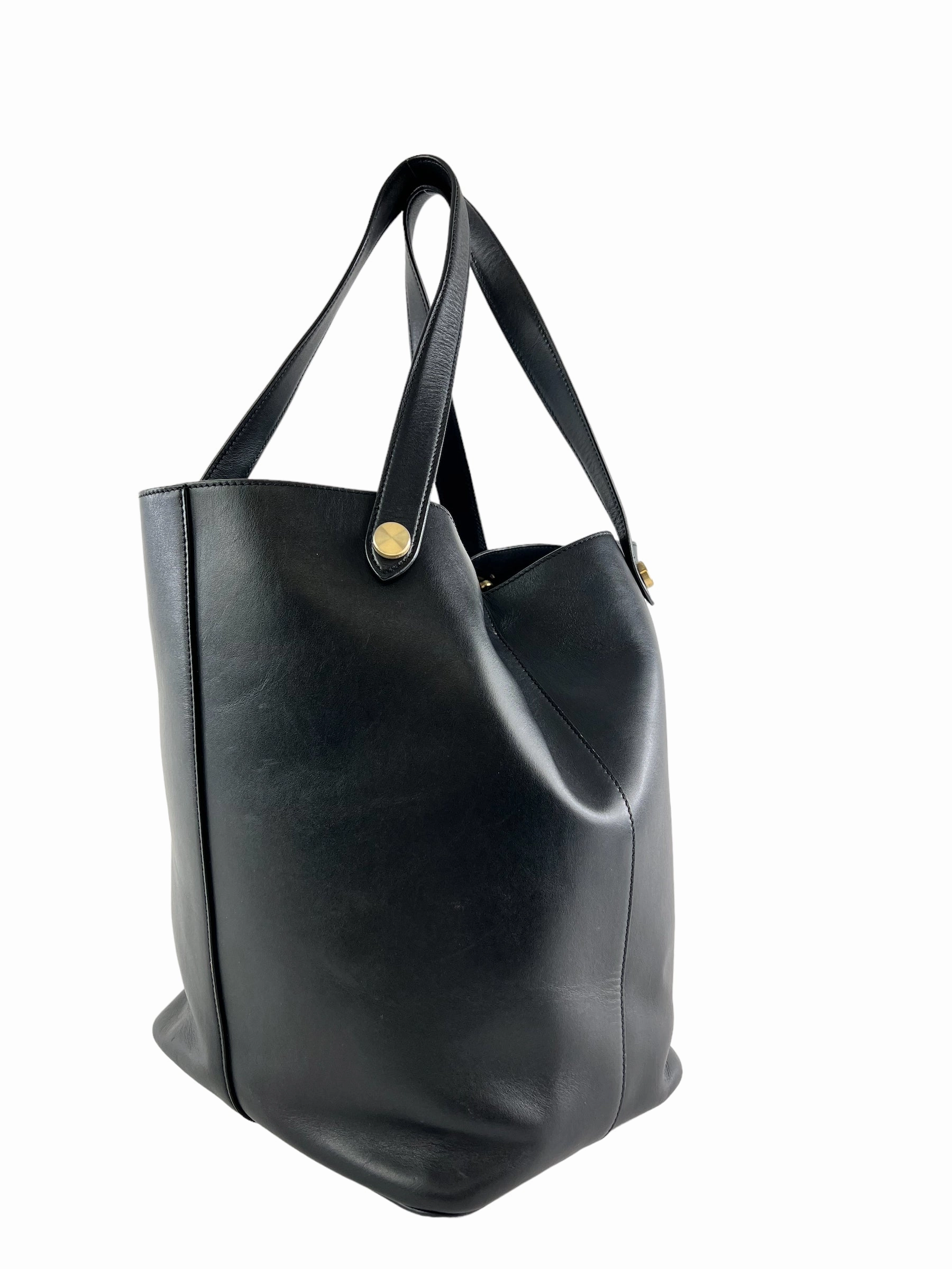 Mulberry Black Leather Tote Handbag