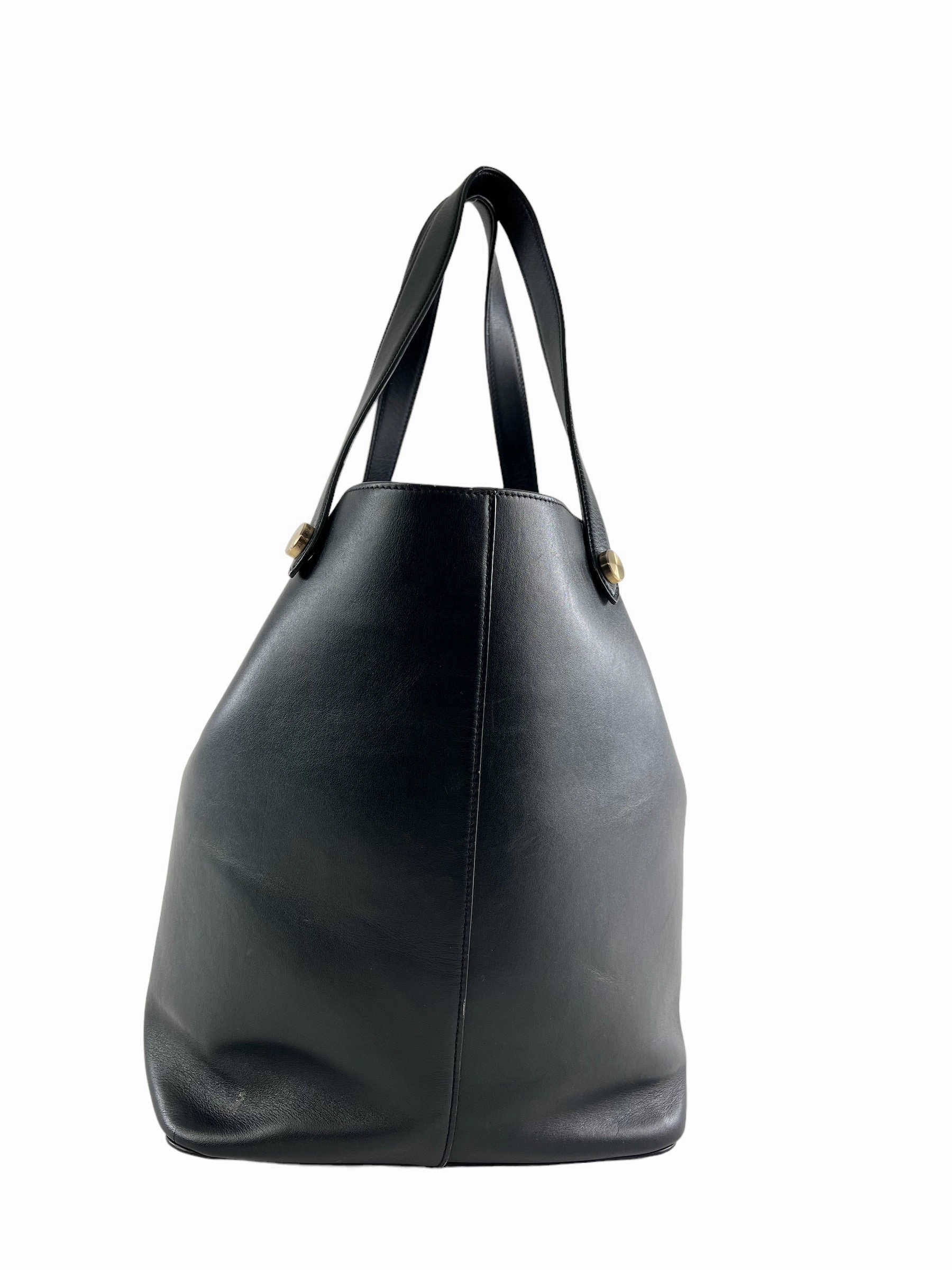 Mulberry Black Leather Tote Handbag