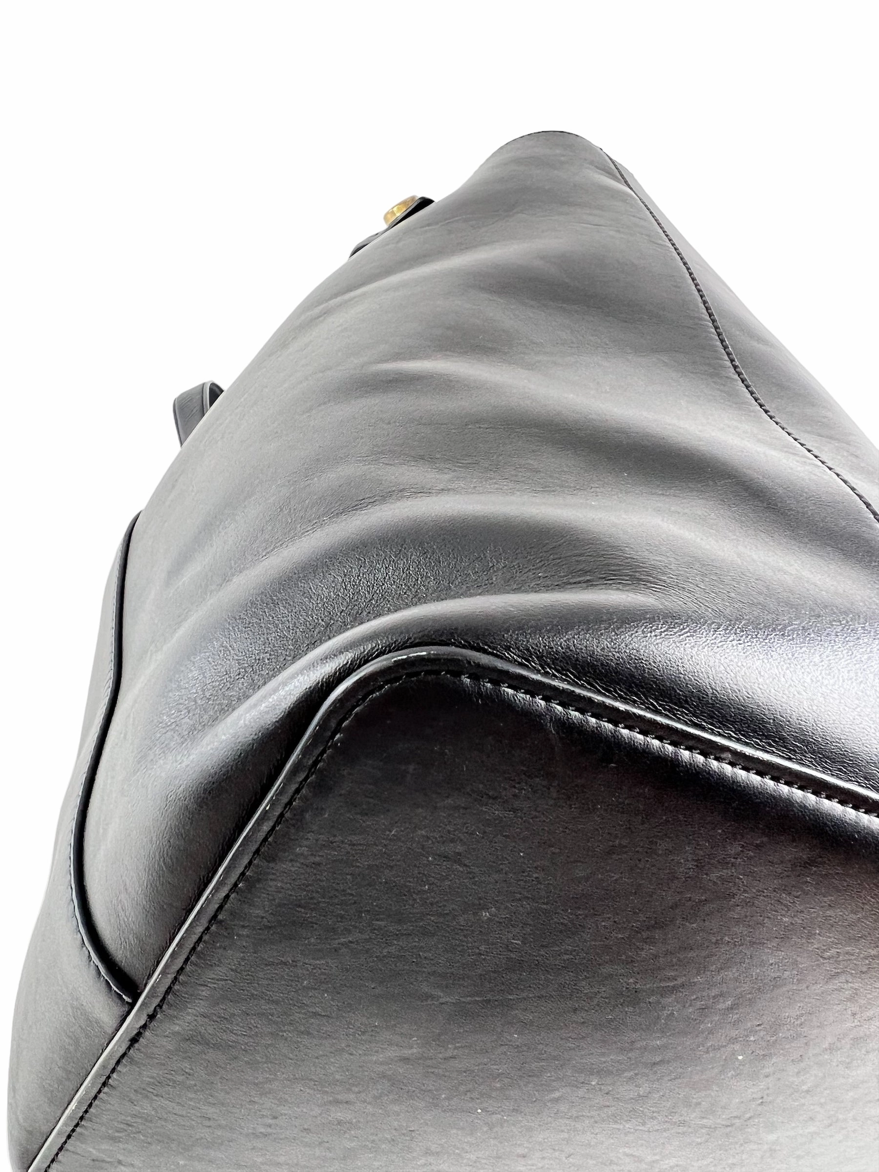 Mulberry Black Leather Tote Handbag