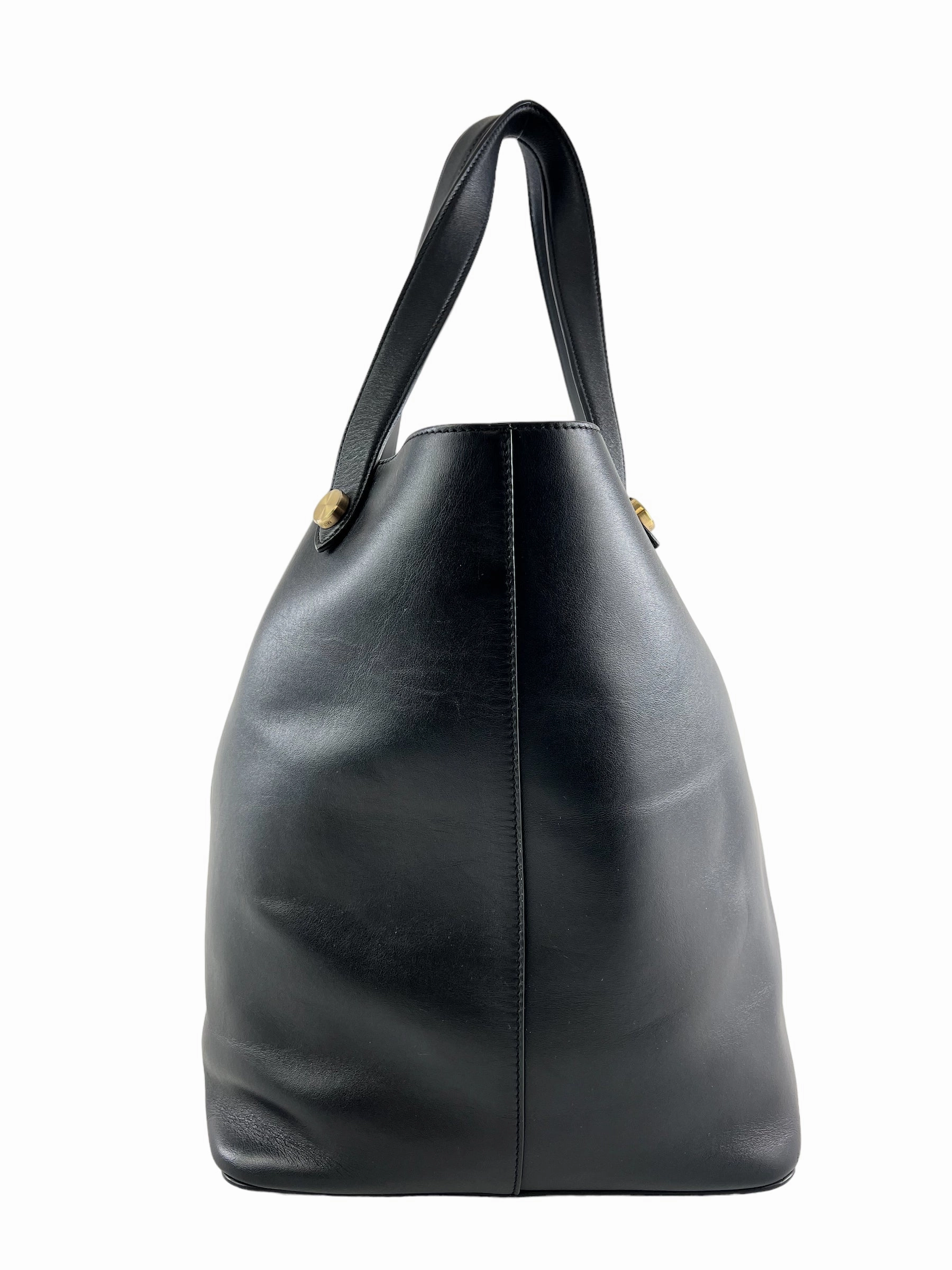 Mulberry Black Leather Tote Handbag