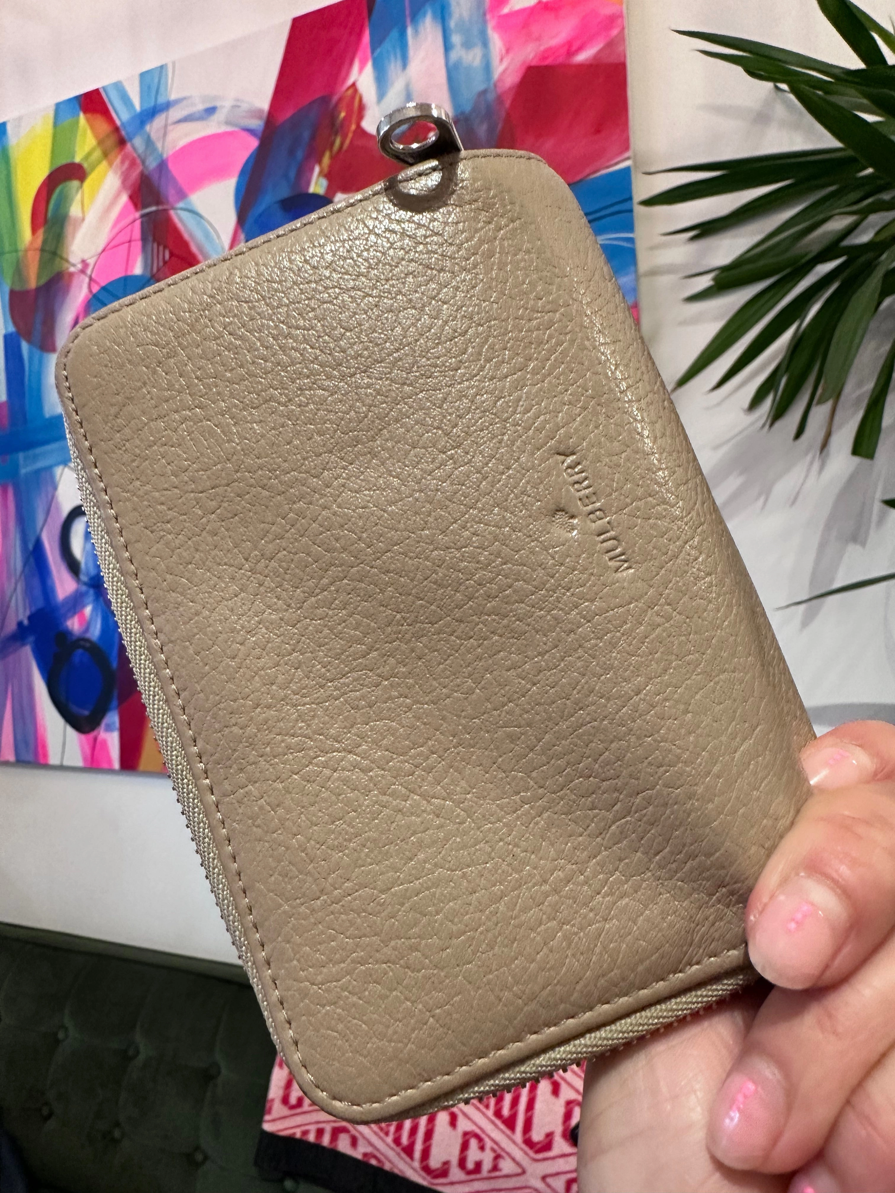 Mullberry Taupe Leather wallet