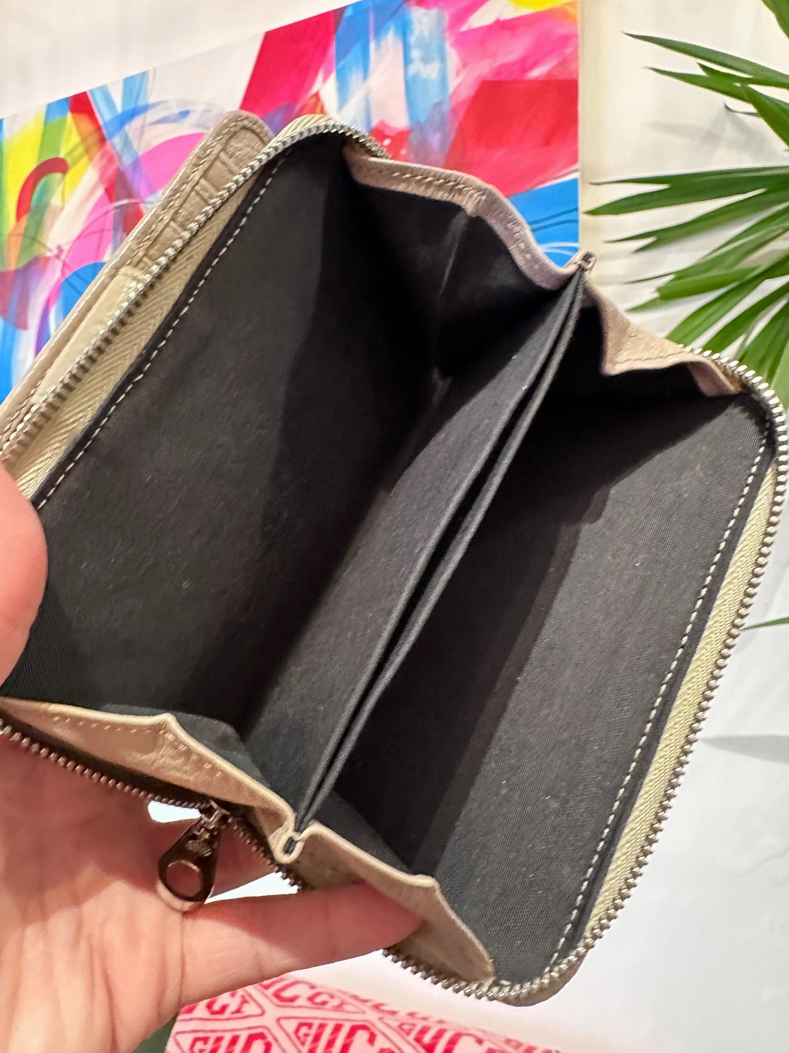 Mullberry Taupe Leather wallet