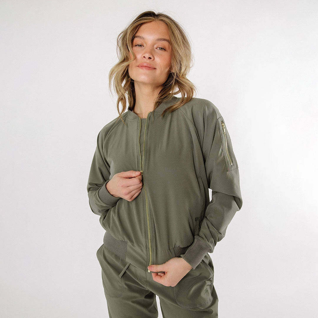 Olive Bomber Jacket