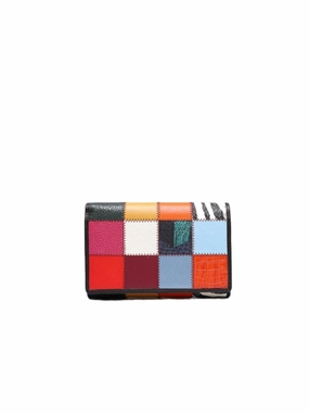 Patchwork Leather Short Wallet