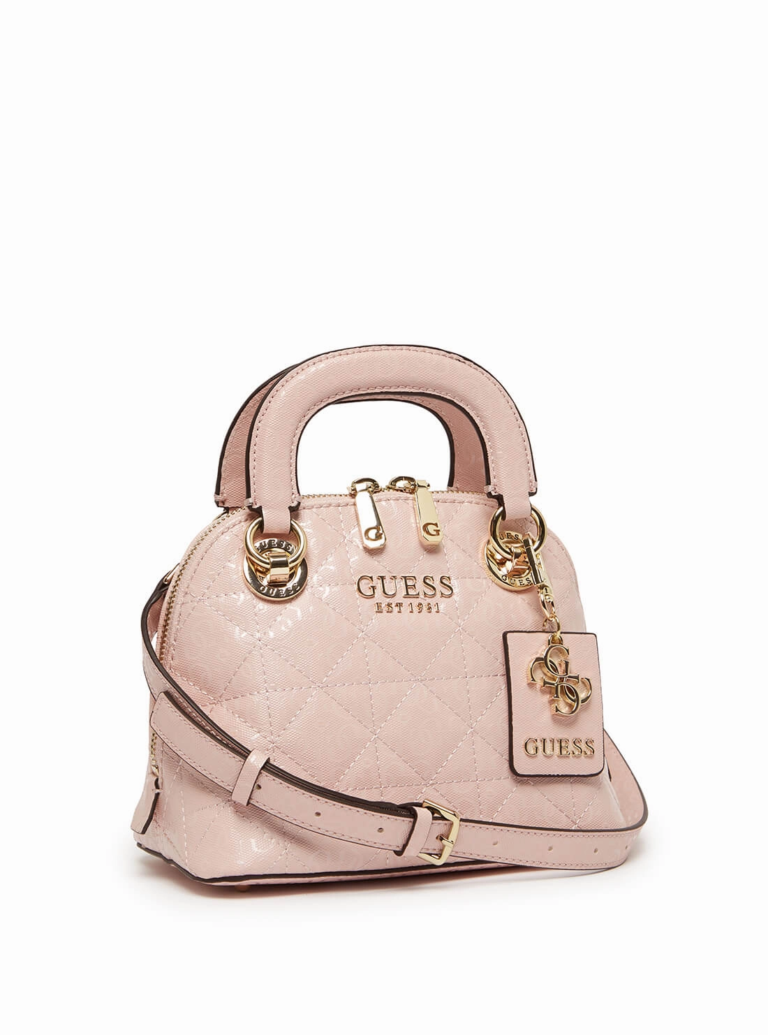 Pink Cathleen Small Dome Crossbody Satchel