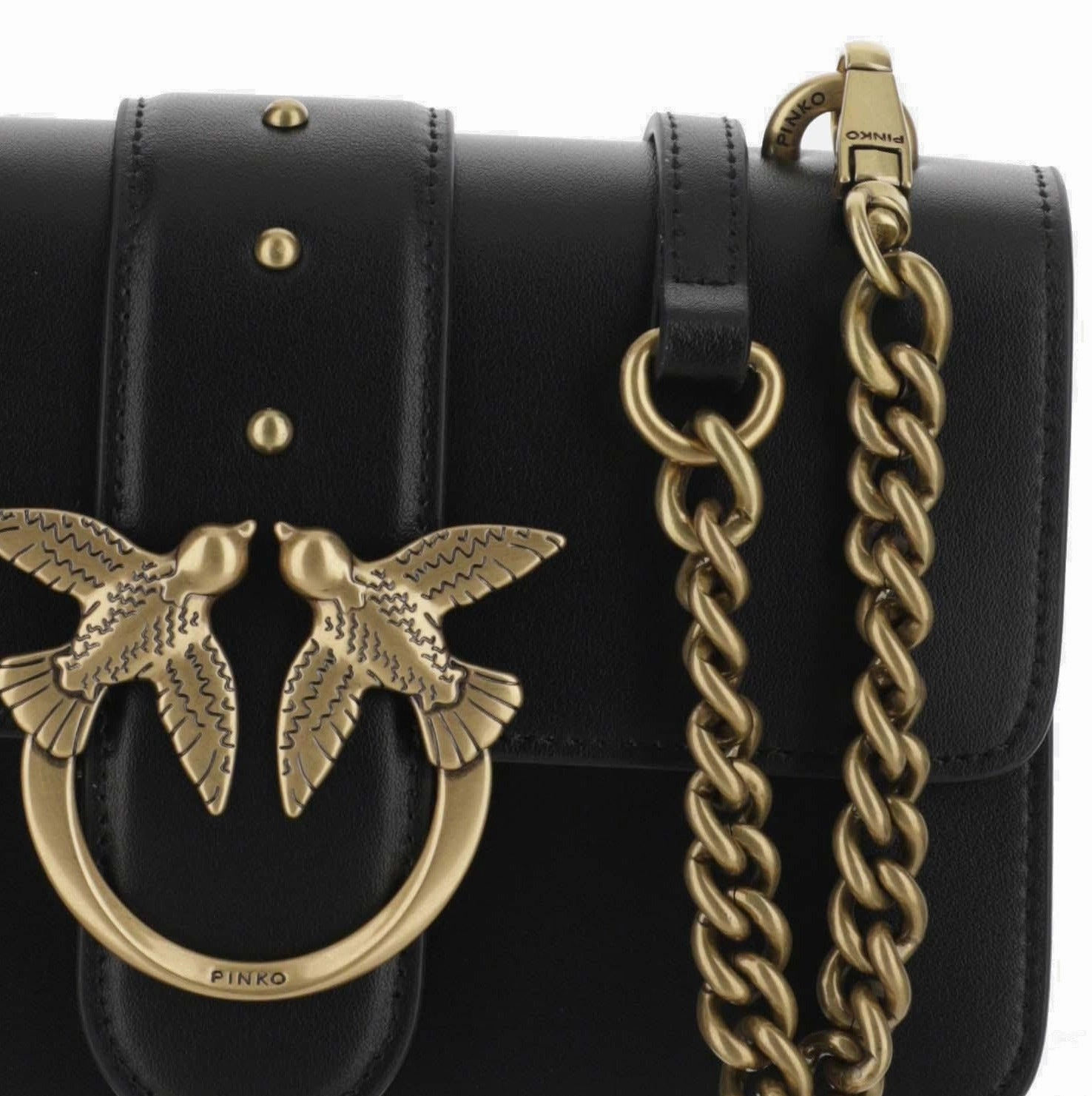 Pinko Love Icon Logo Buckled Mini Shoulder Bag