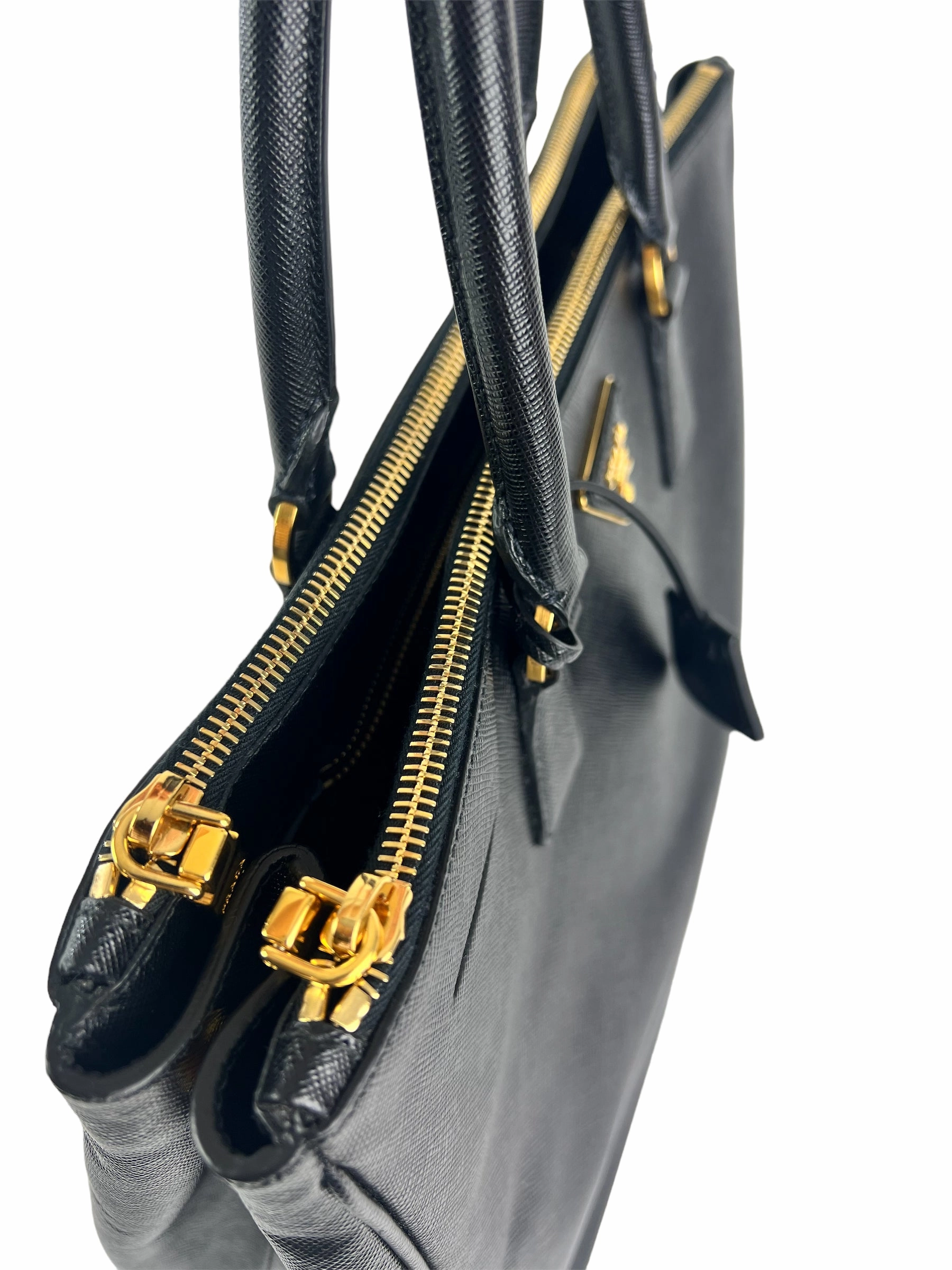 Prada Black Saffiano Leather Executive Tote