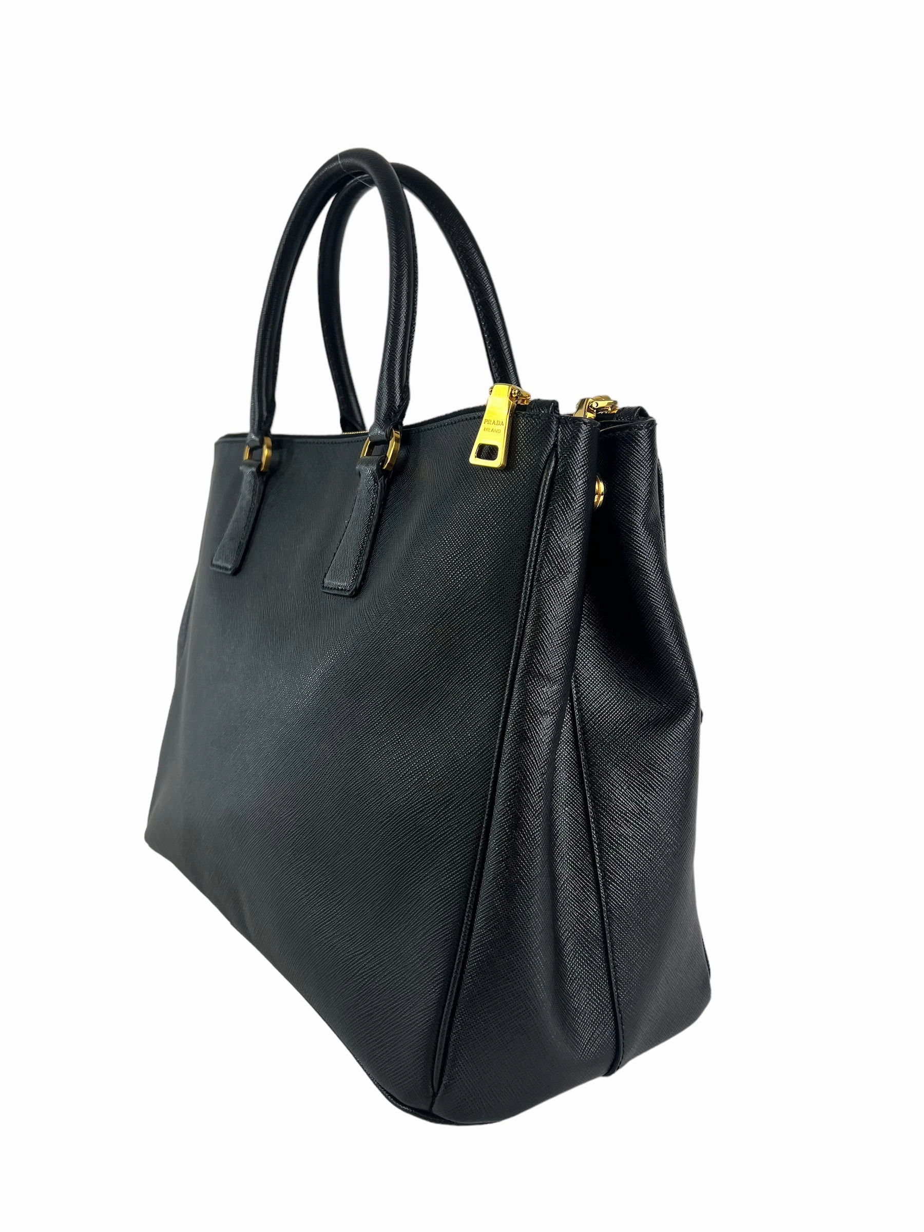 Prada Black Saffiano Leather Executive Tote