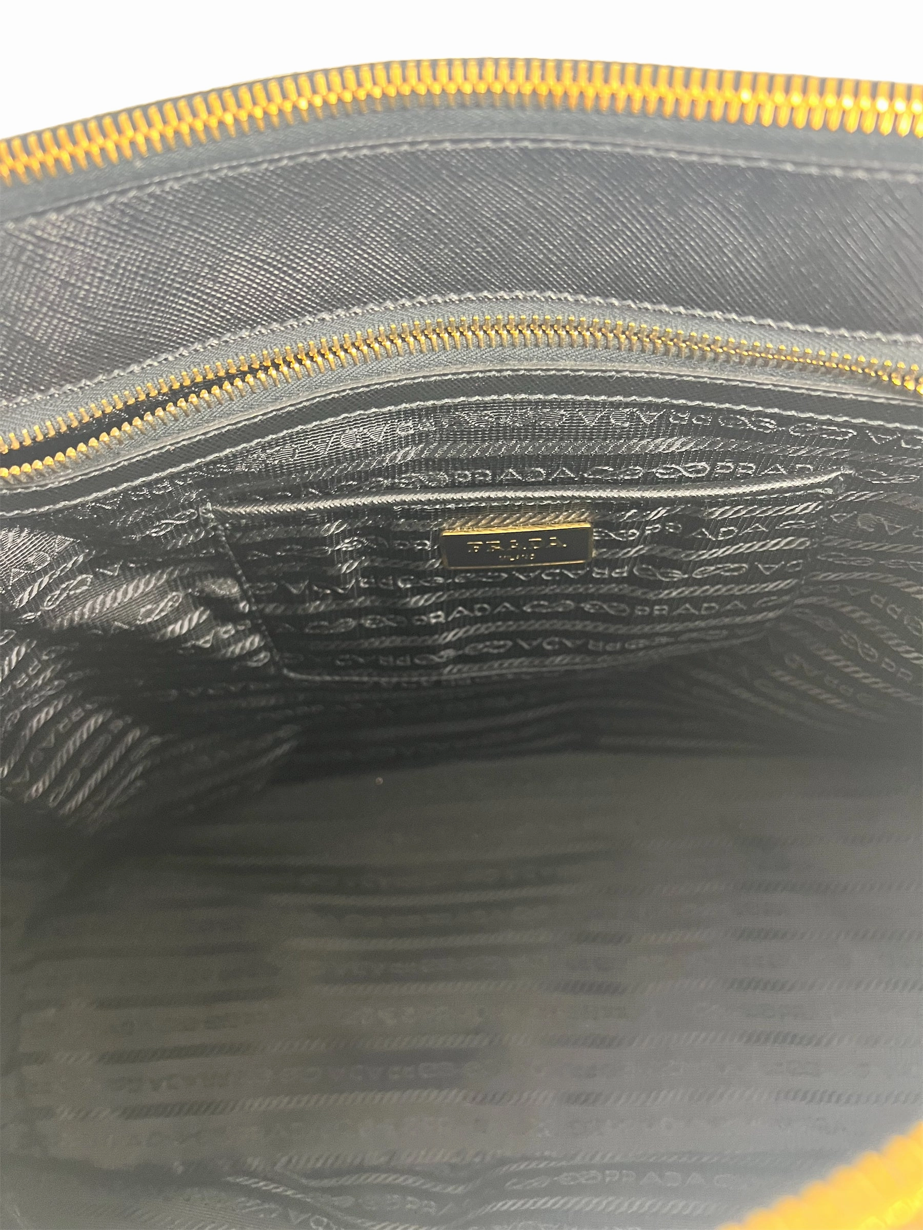 Prada Black Saffiano Leather Executive Tote