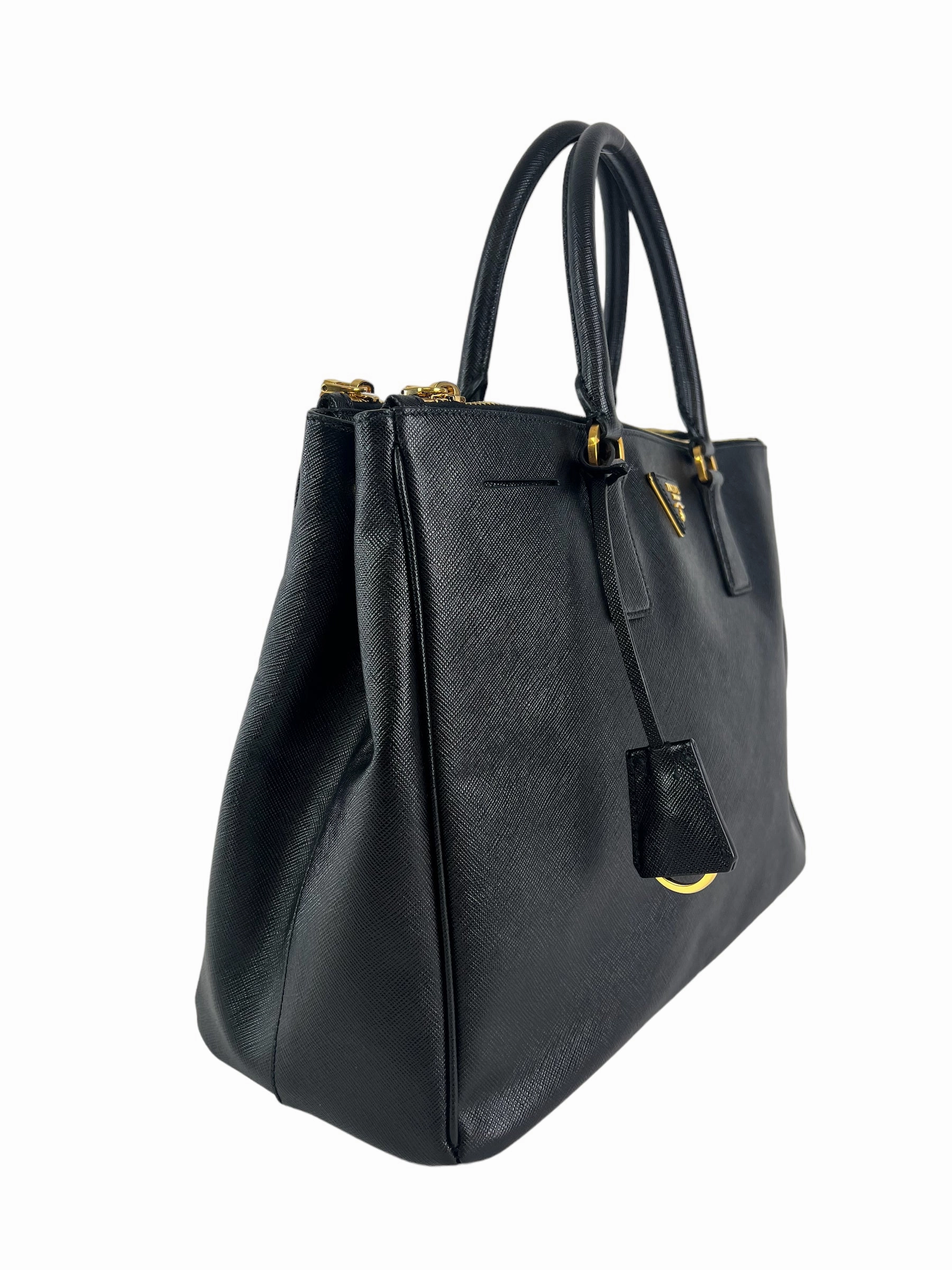 Prada Black Saffiano Leather Executive Tote