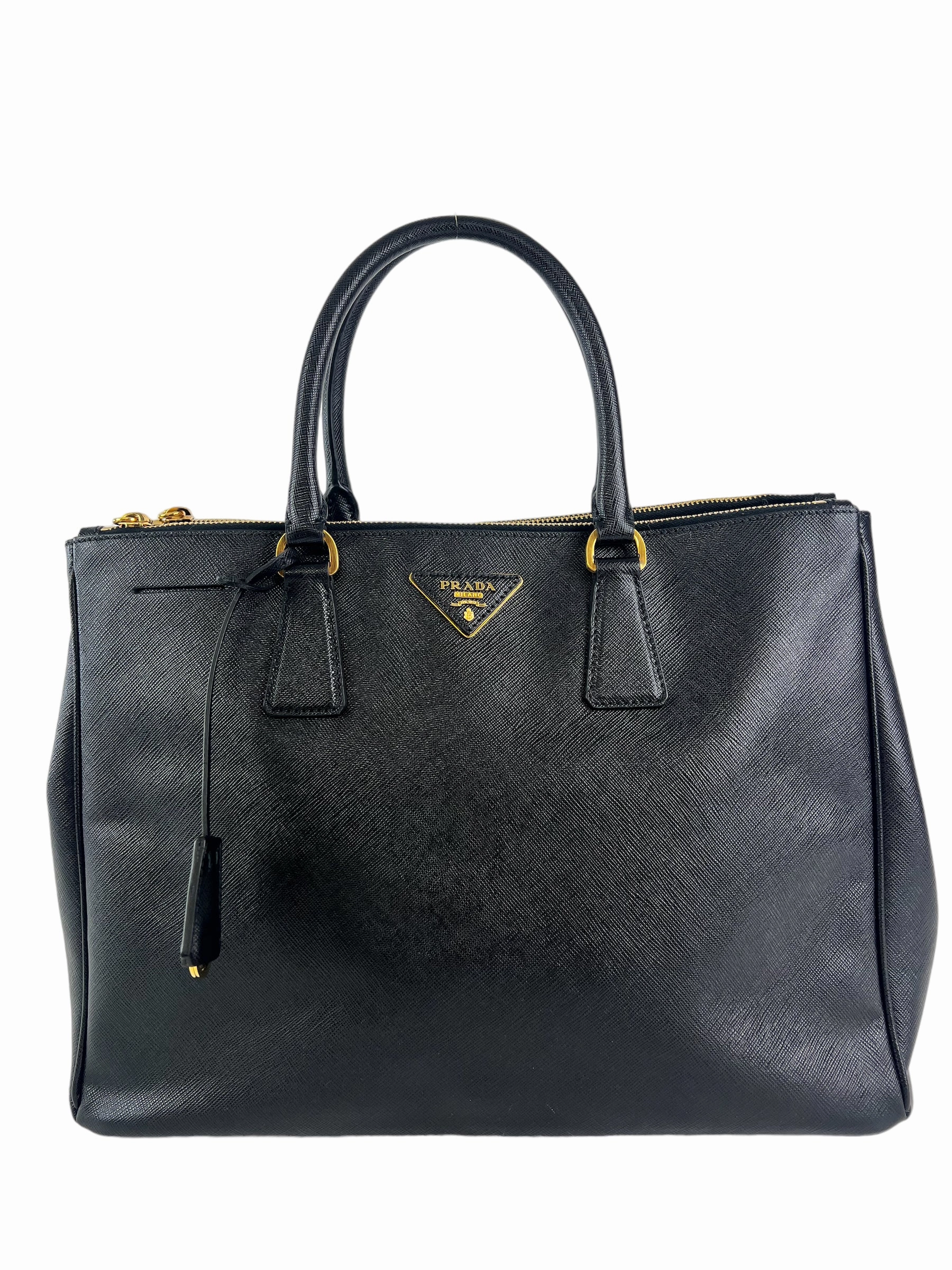 Prada Black Saffiano Leather Executive Tote