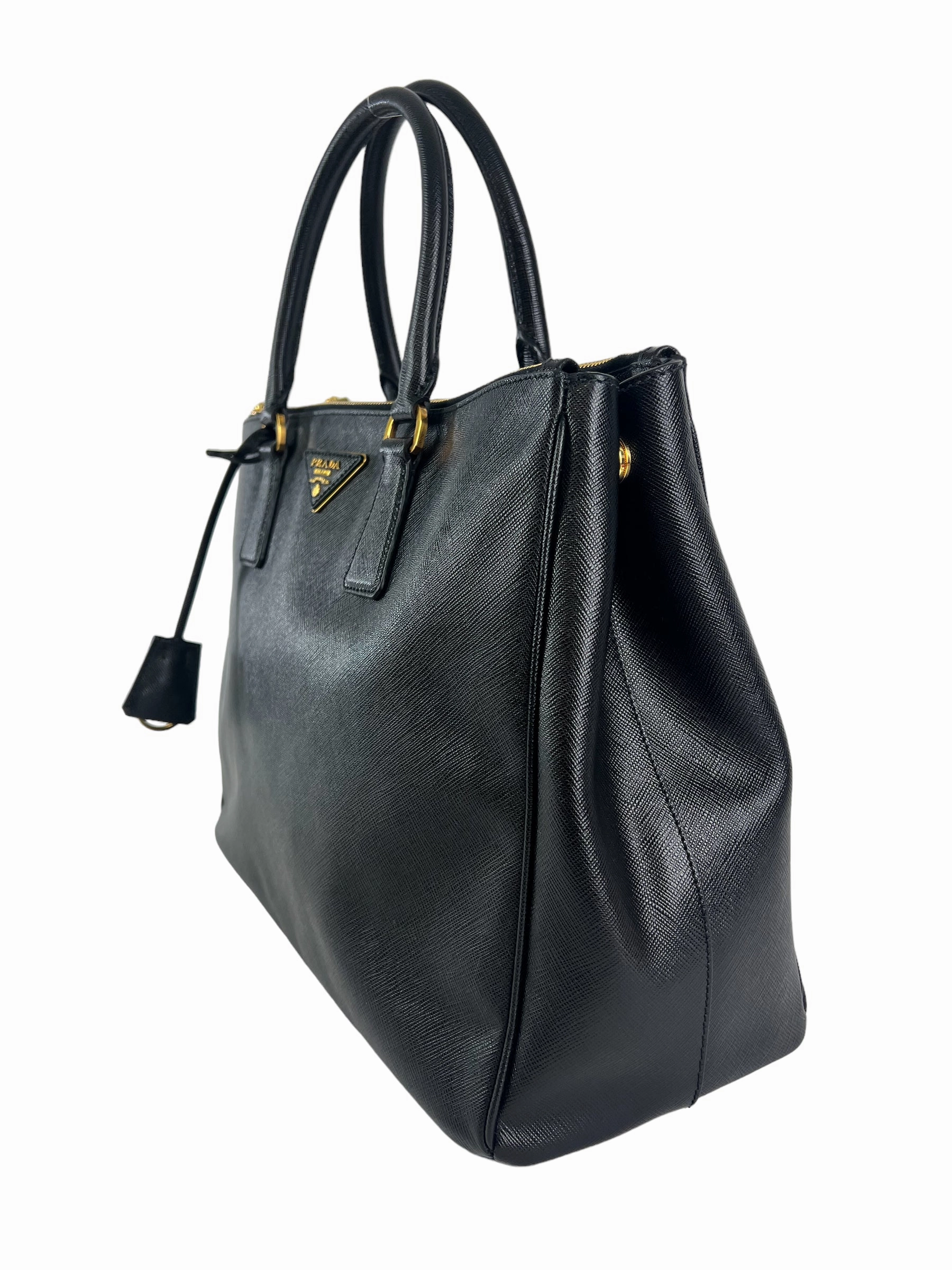 Prada Black Saffiano Leather Executive Tote