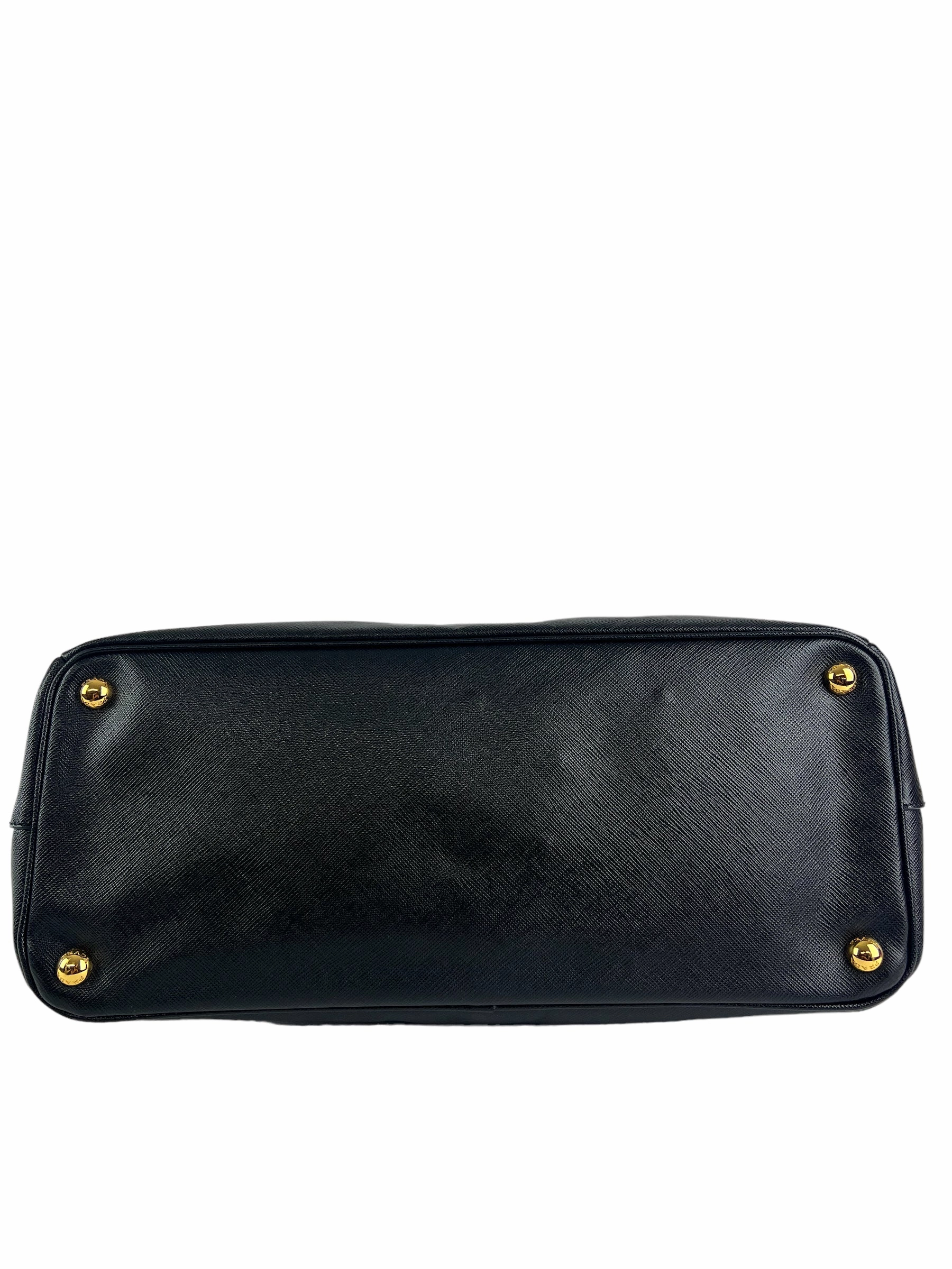 Prada Black Saffiano Leather Executive Tote