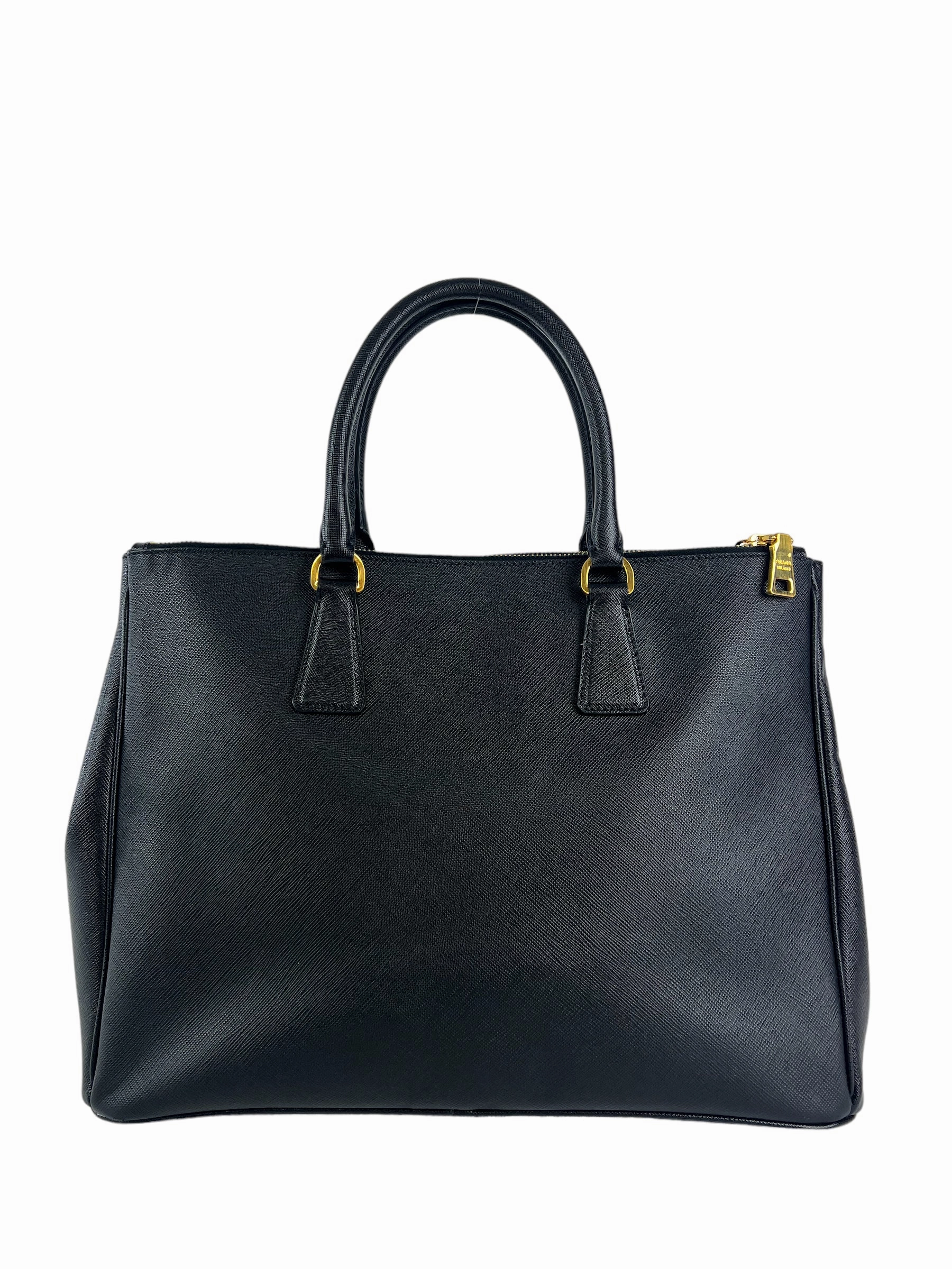 Prada Black Saffiano Leather Executive Tote