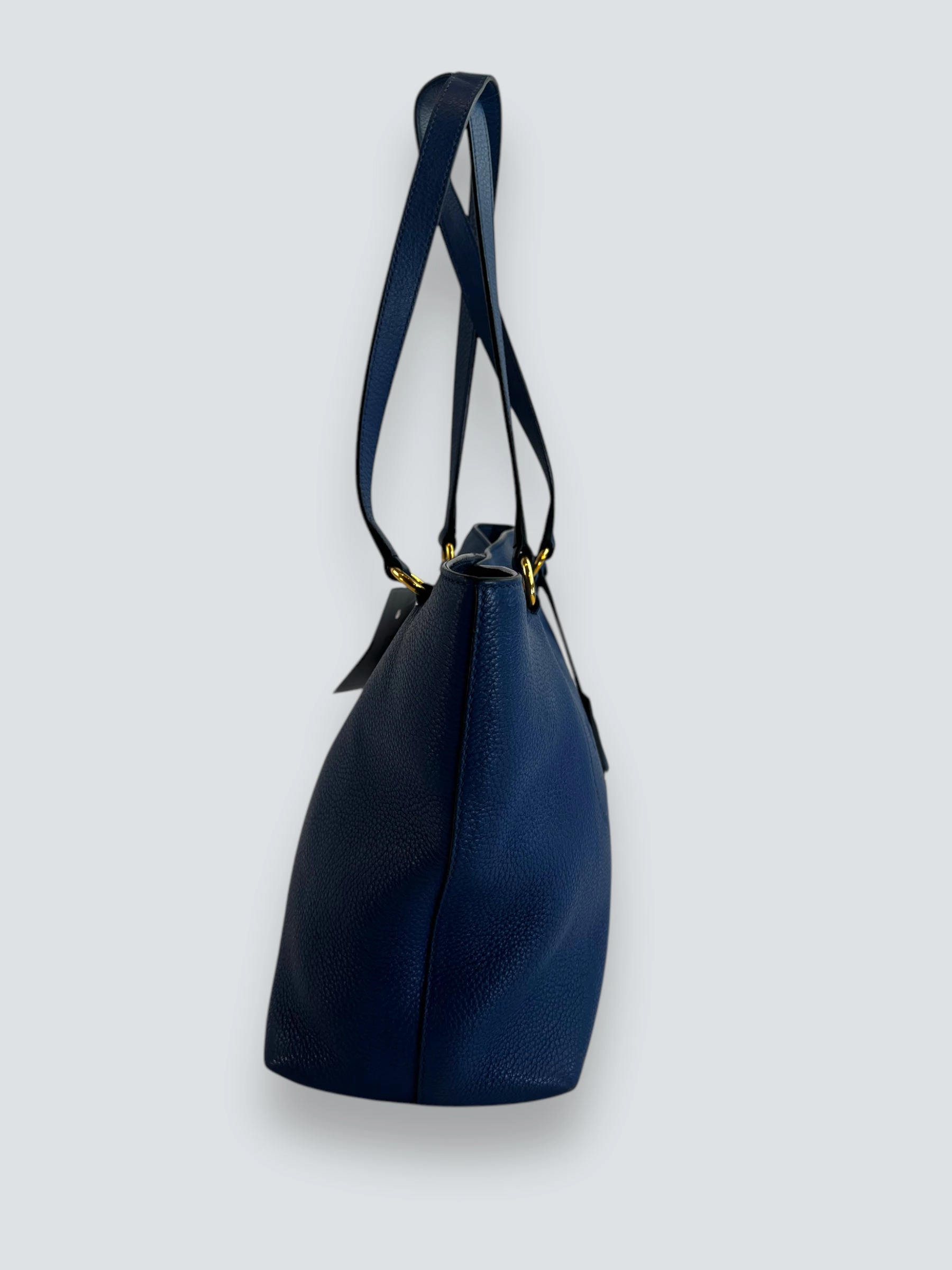 Prada Blue Leather Tote