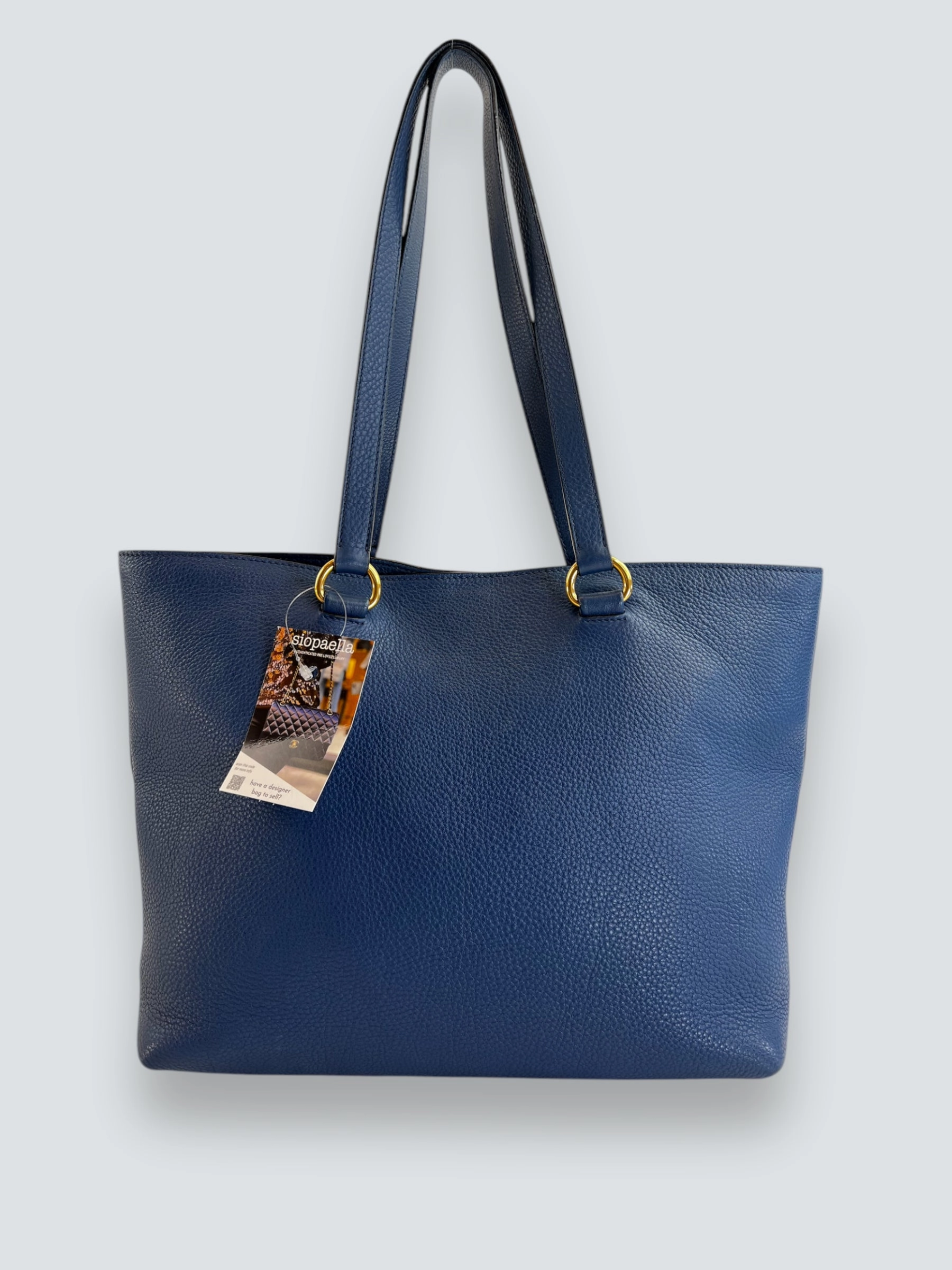 Prada Blue Leather Tote