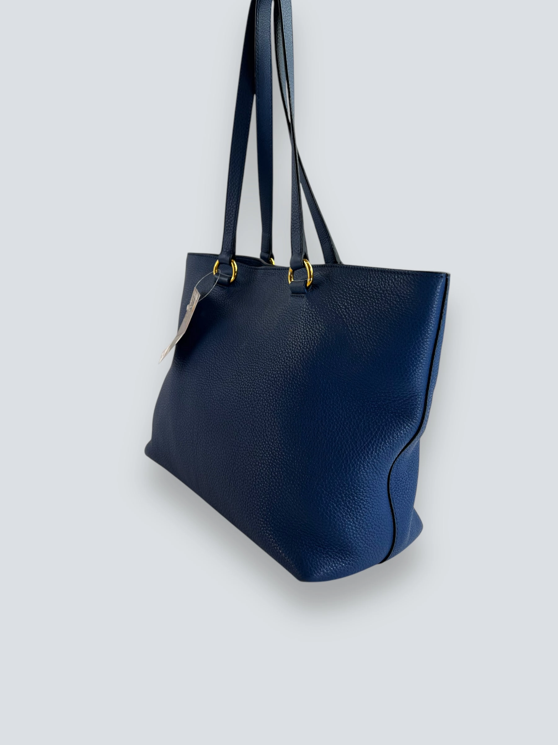 Prada Blue Leather Tote